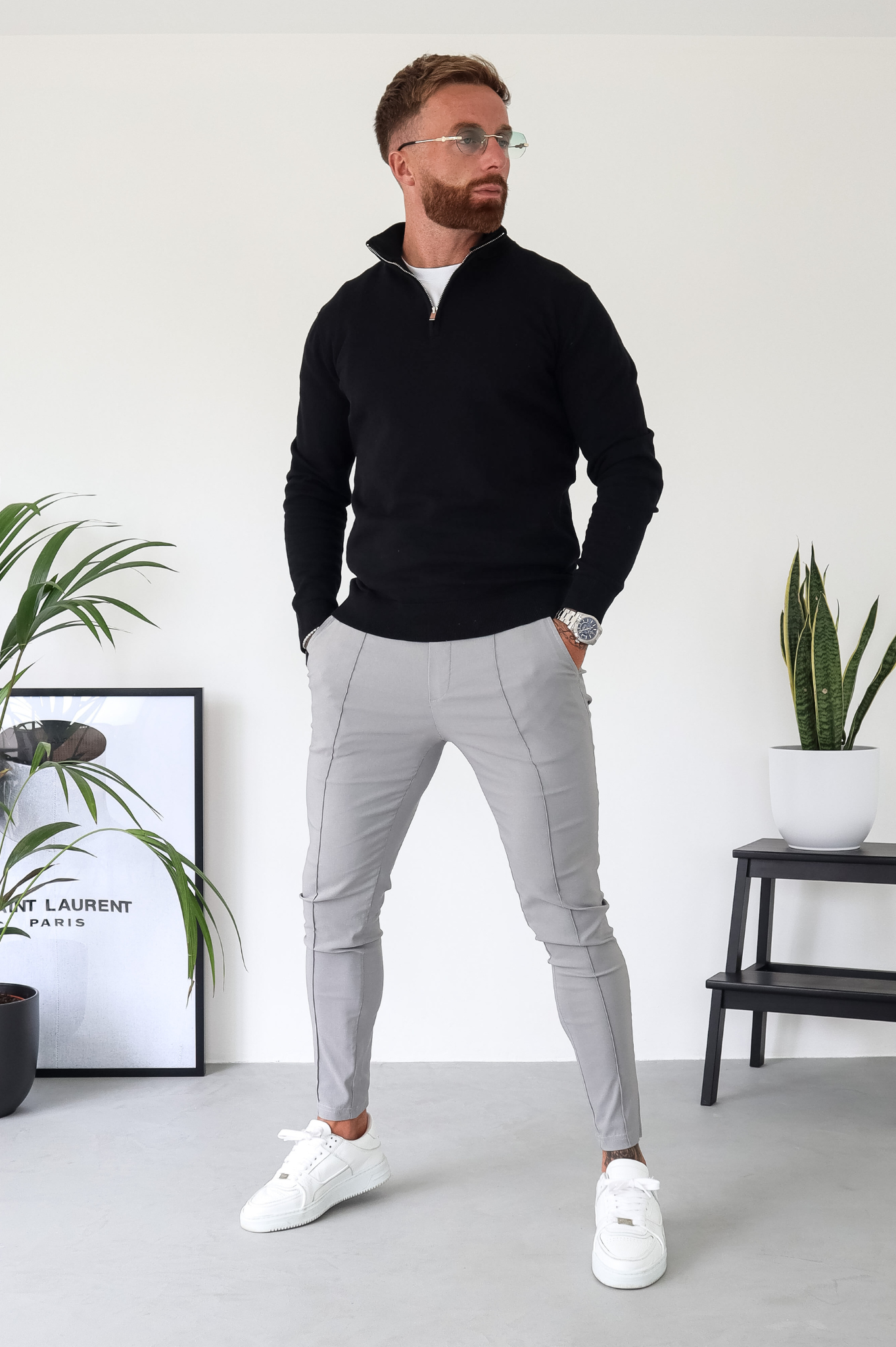 CAPO Egyptian Cotton Black 1/4 Zip