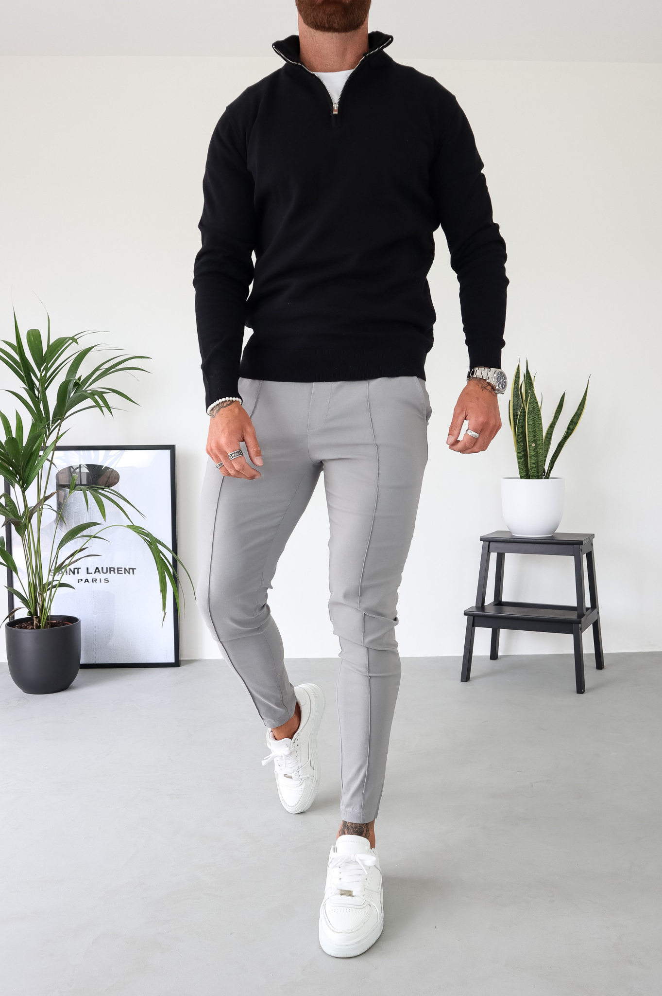 CAPO Egyptian Cotton Black 1/4 Zip