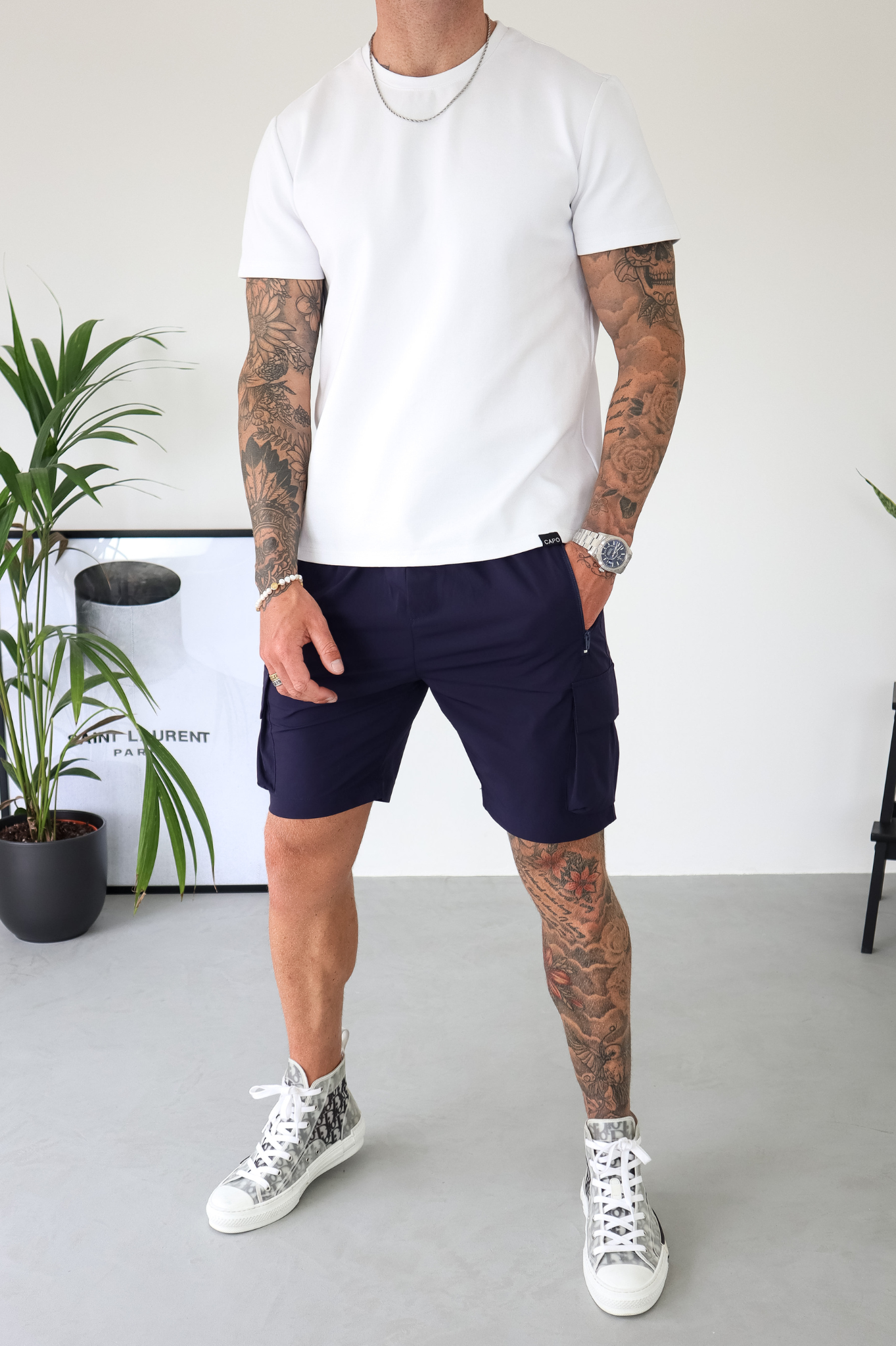 CAPO Lightweight Navy Cargo Shorts