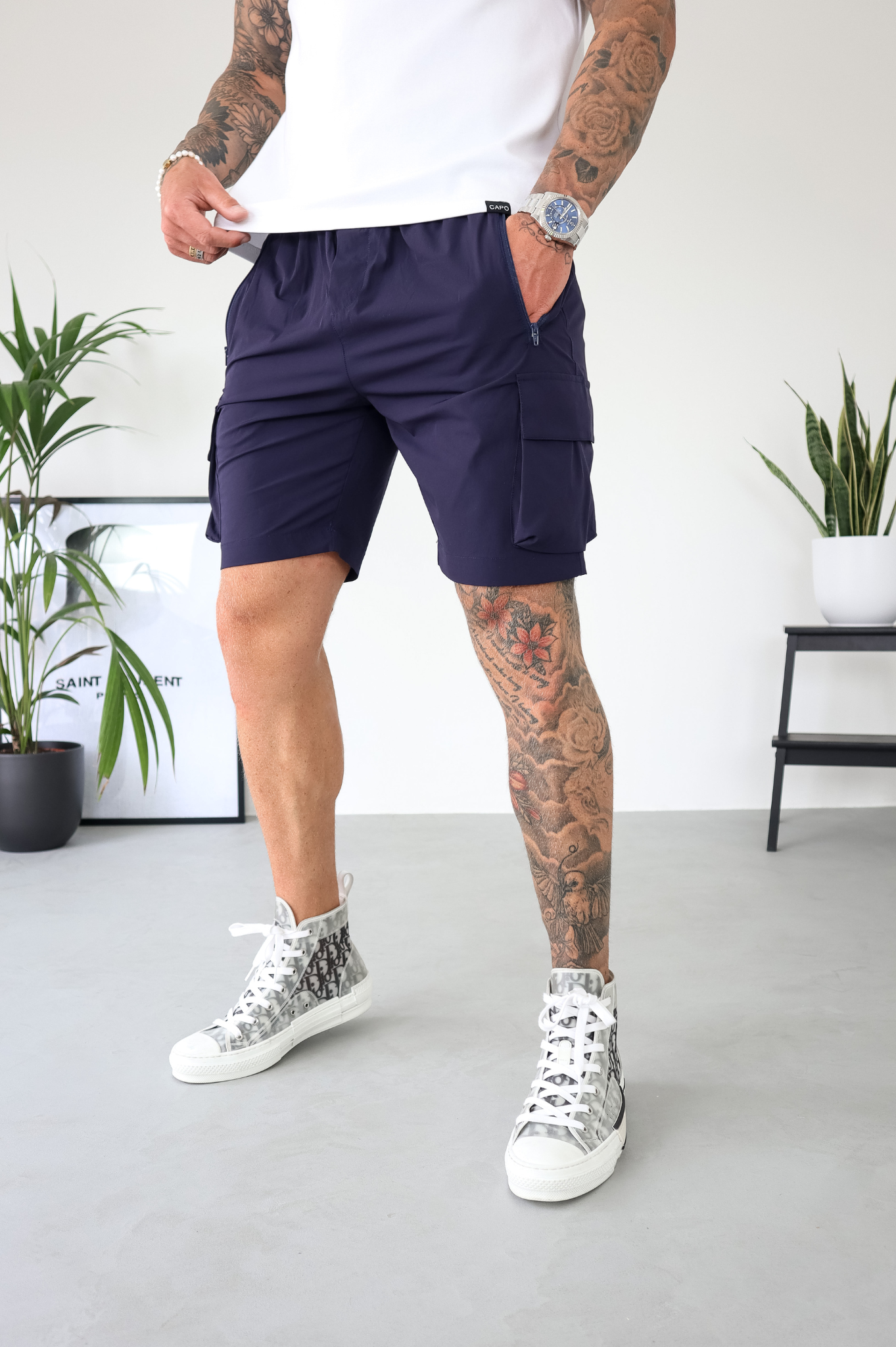 CAPO Lightweight Navy Cargo Shorts