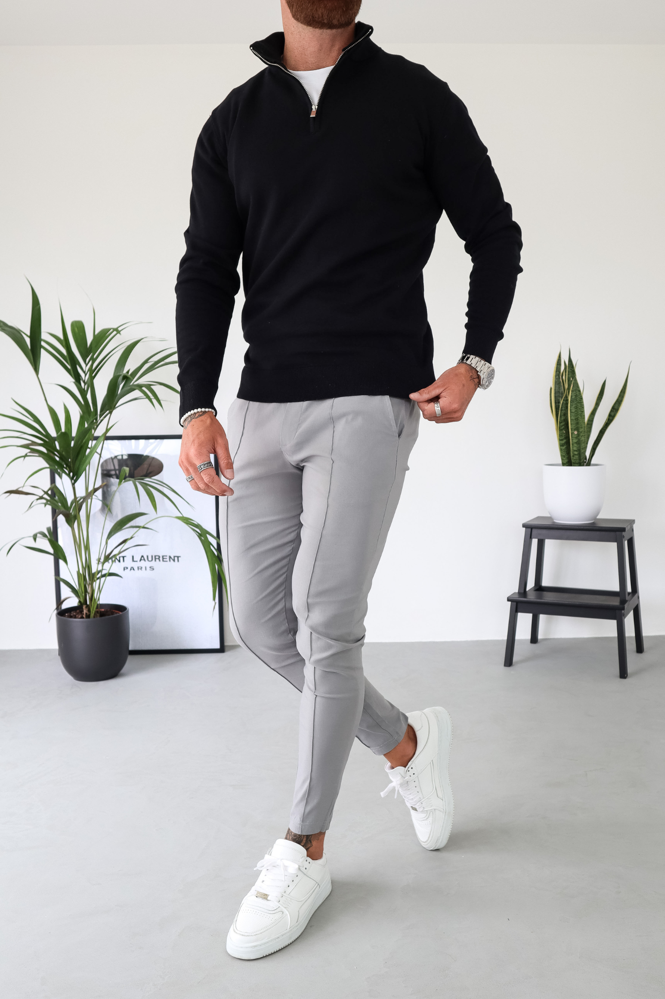 CAPO Egyptian Cotton Black 1/4 Zip