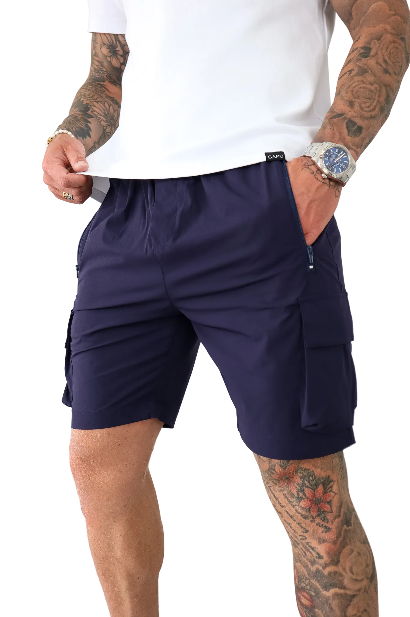 CAPO Lightweight Navy Cargo Shorts