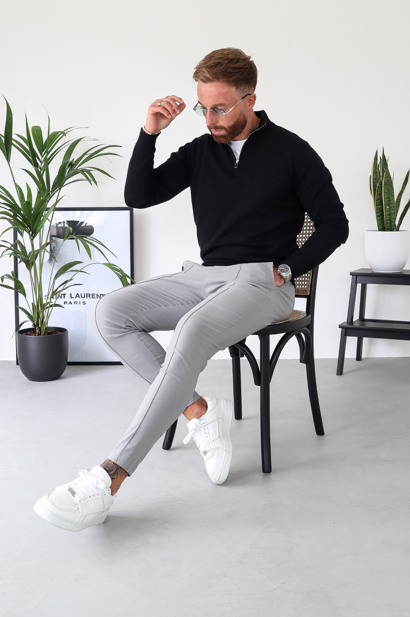 CAPO Egyptian Cotton Black 1/4 Zip