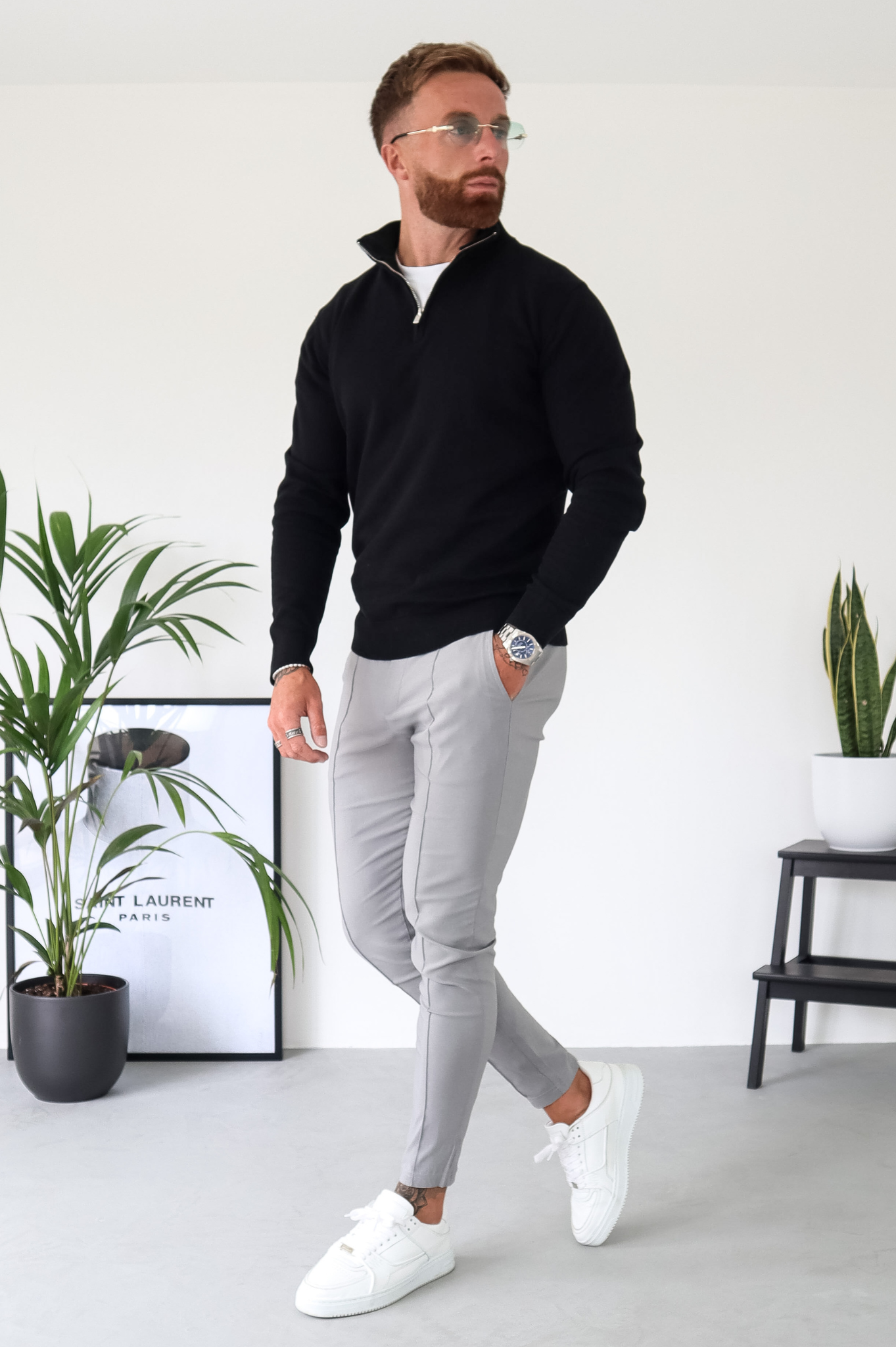 CAPO Egyptian Cotton Black 1/4 Zip