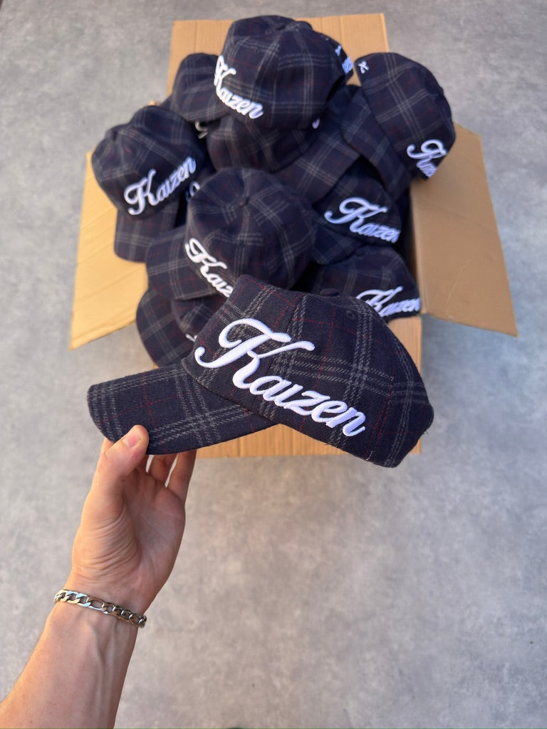 Logo view of Kaizen Market Script Plaid Hat