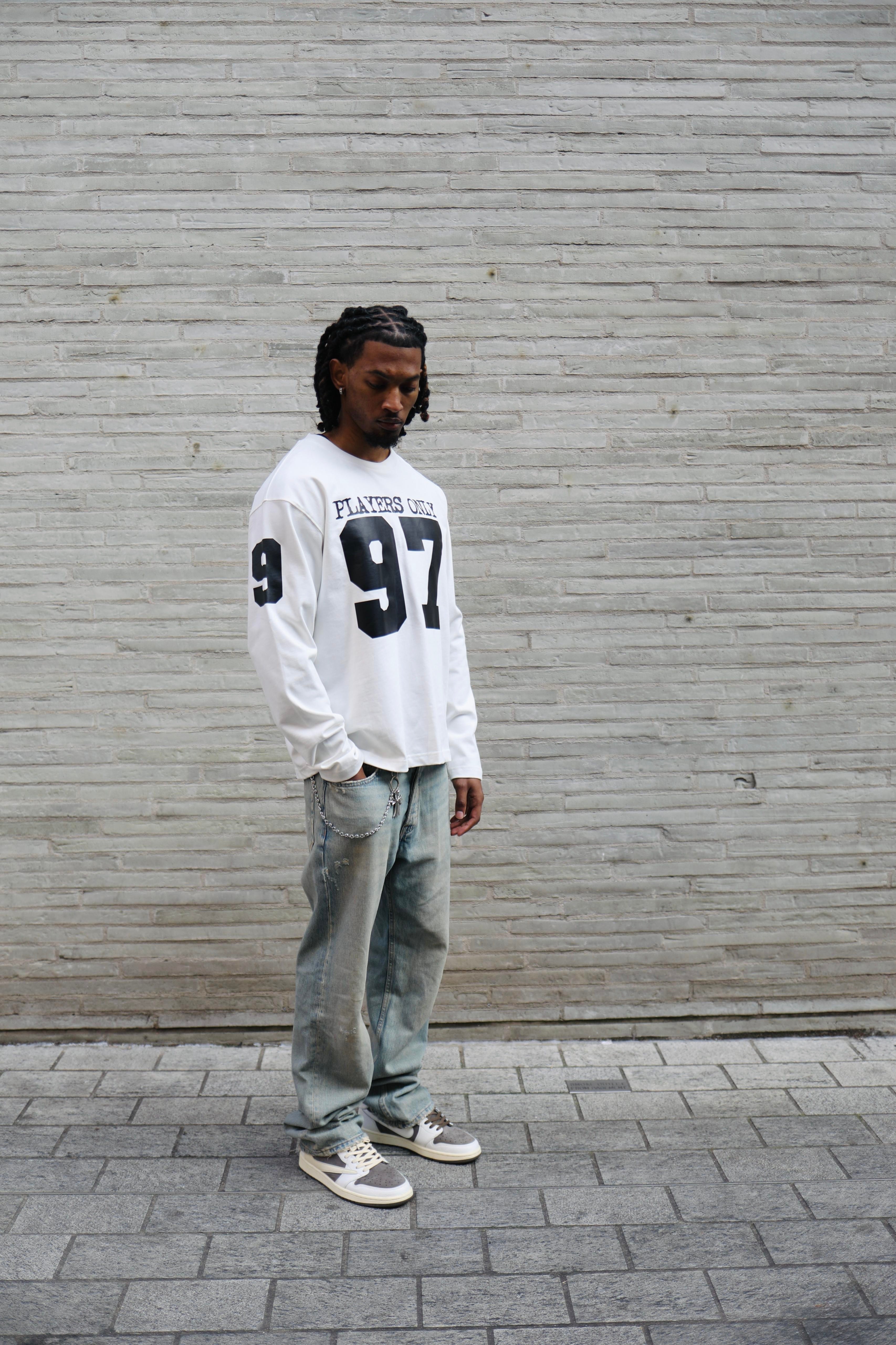 Players Only L/S Jersey Ecru T-Shirt