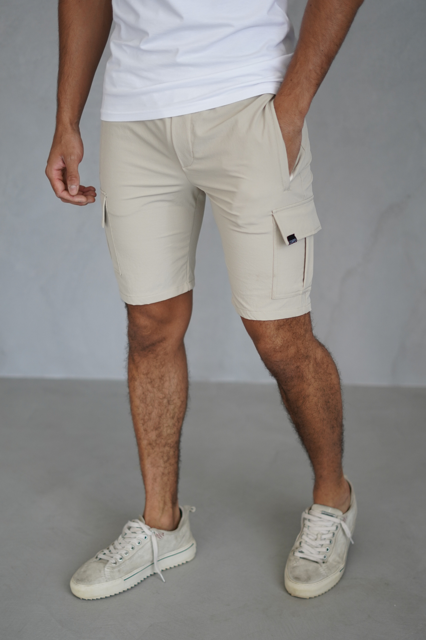 CAPO Utility Cargo Stone Shorts