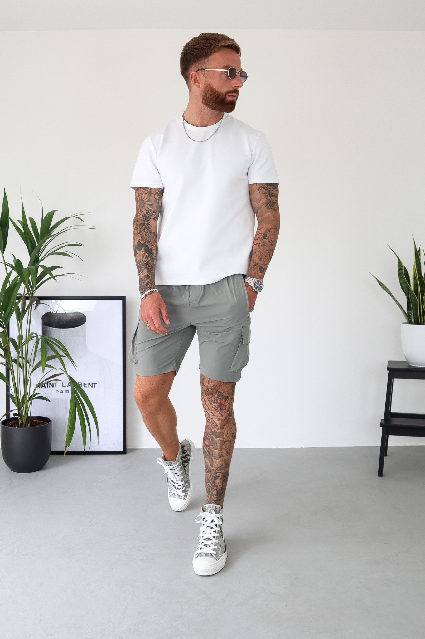 CAPO Lightweight Light Grey Cargo Shorts