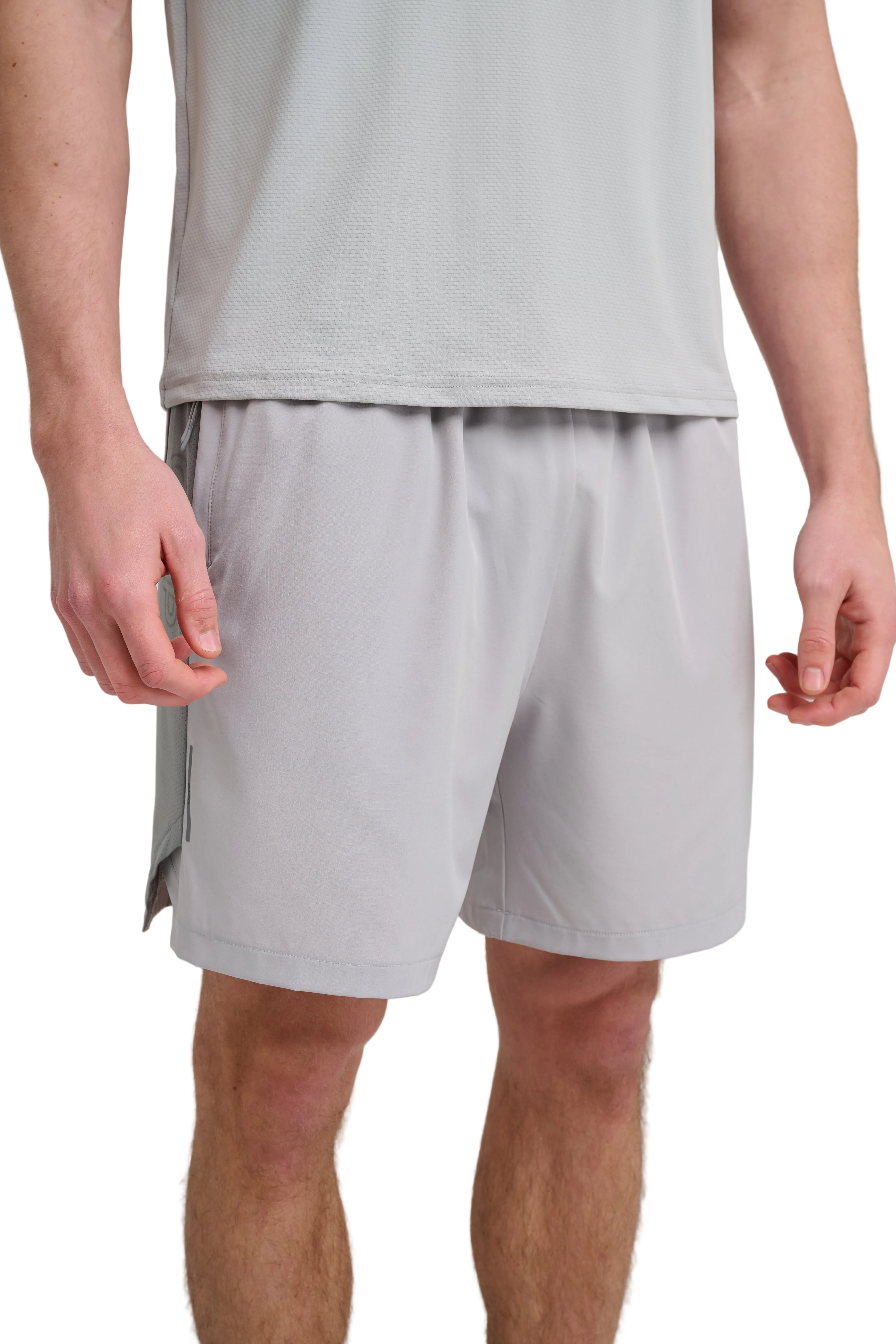 Front view of CAPO Active Performance Light Grey Shorts