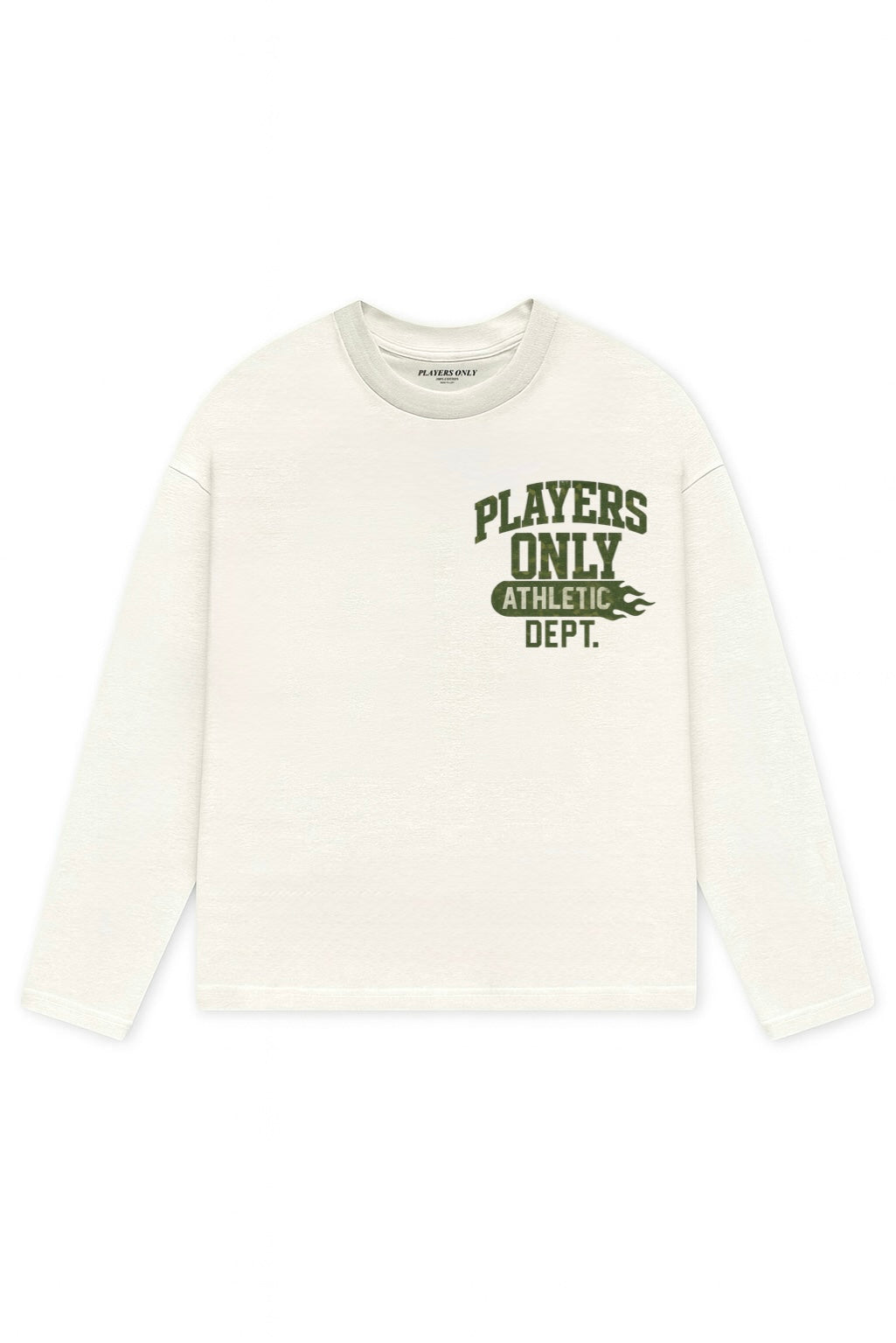 Players Only Athletic Dept. Print L/S Camo Ecru T-Shirt