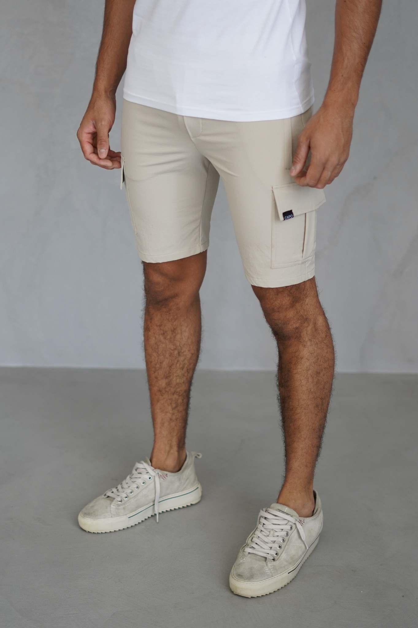 CAPO Utility Cargo Stone Shorts