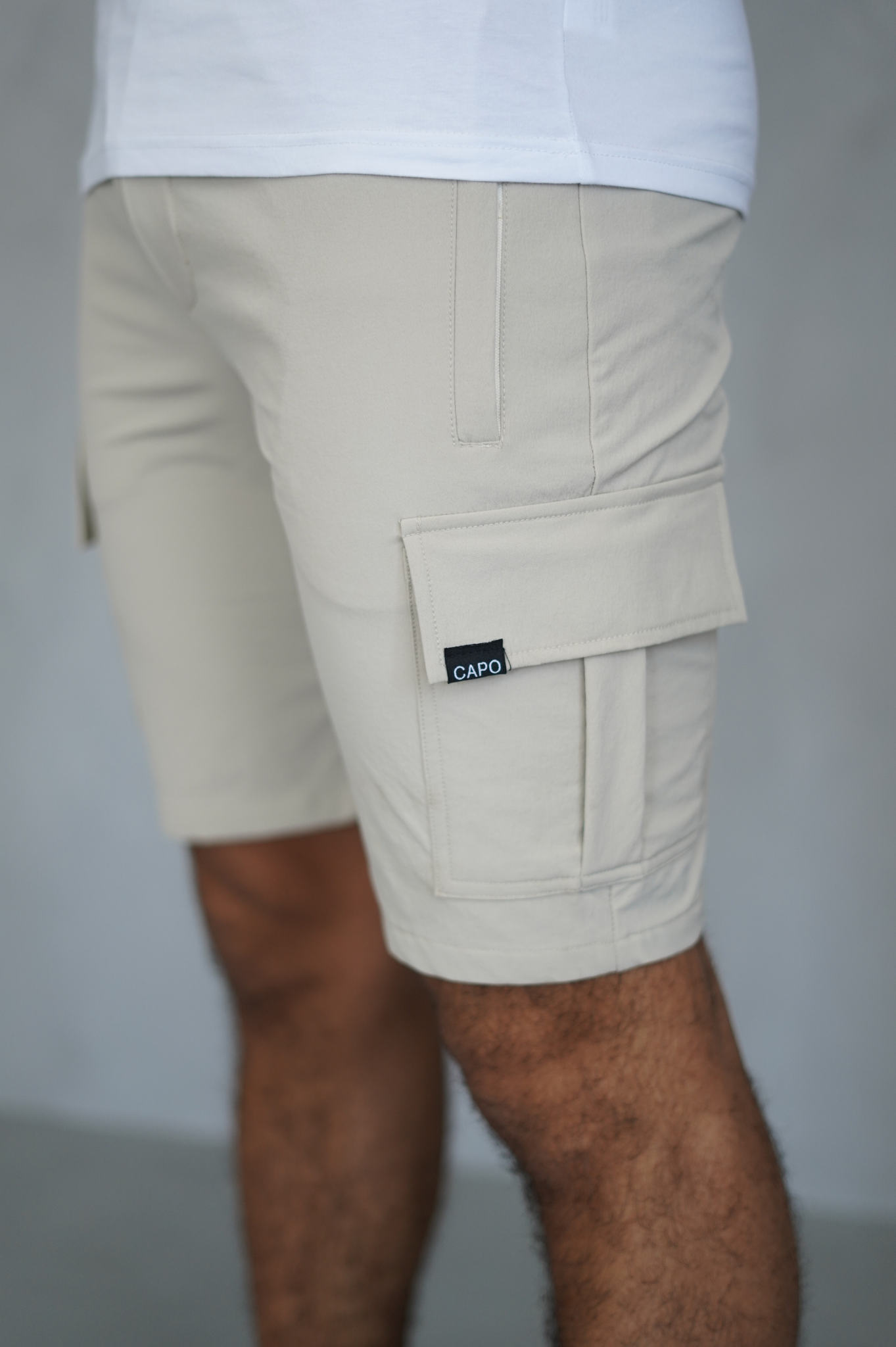 CAPO Utility Cargo Stone Shorts
