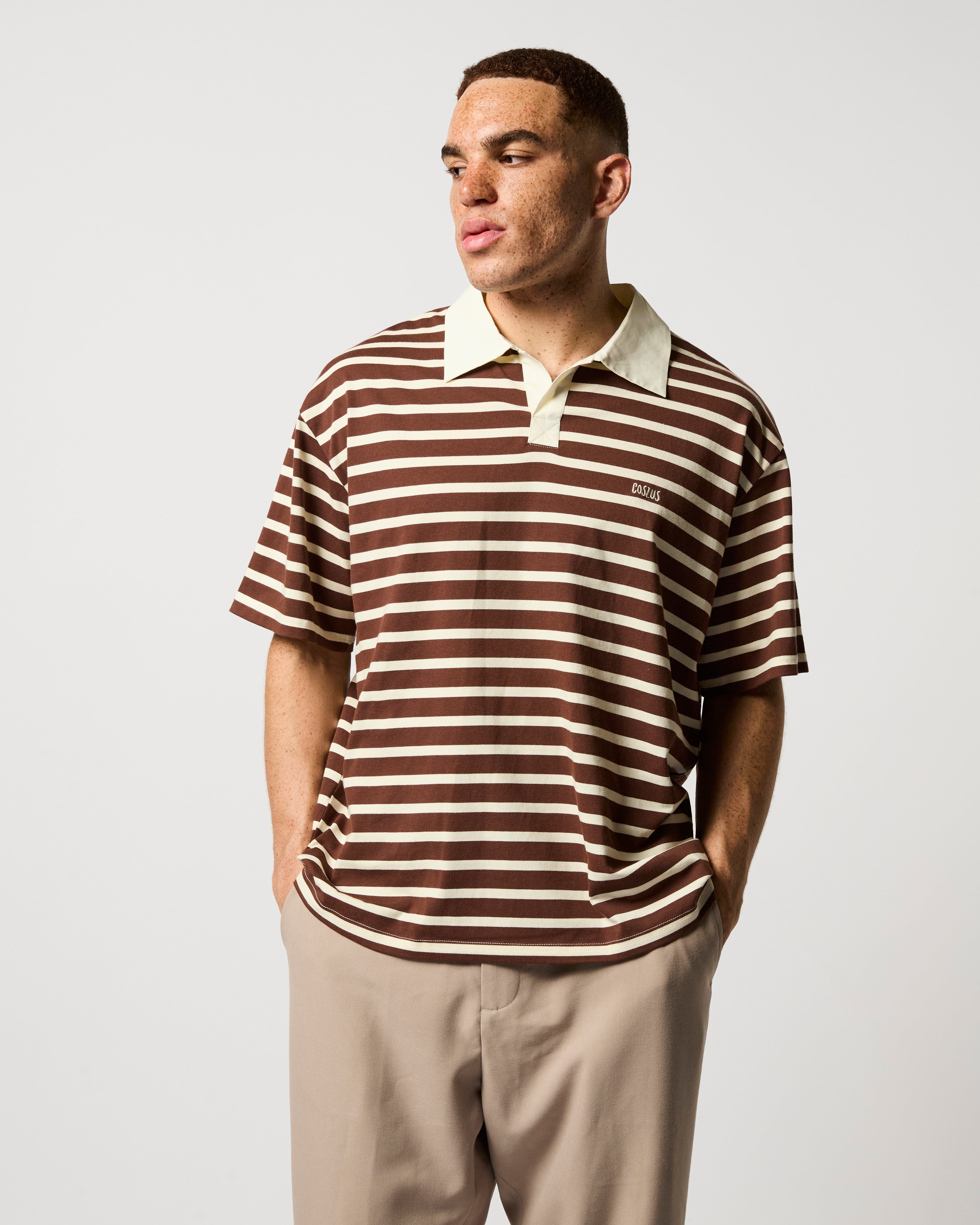 Coszus Contrast Brown Polo Shirt