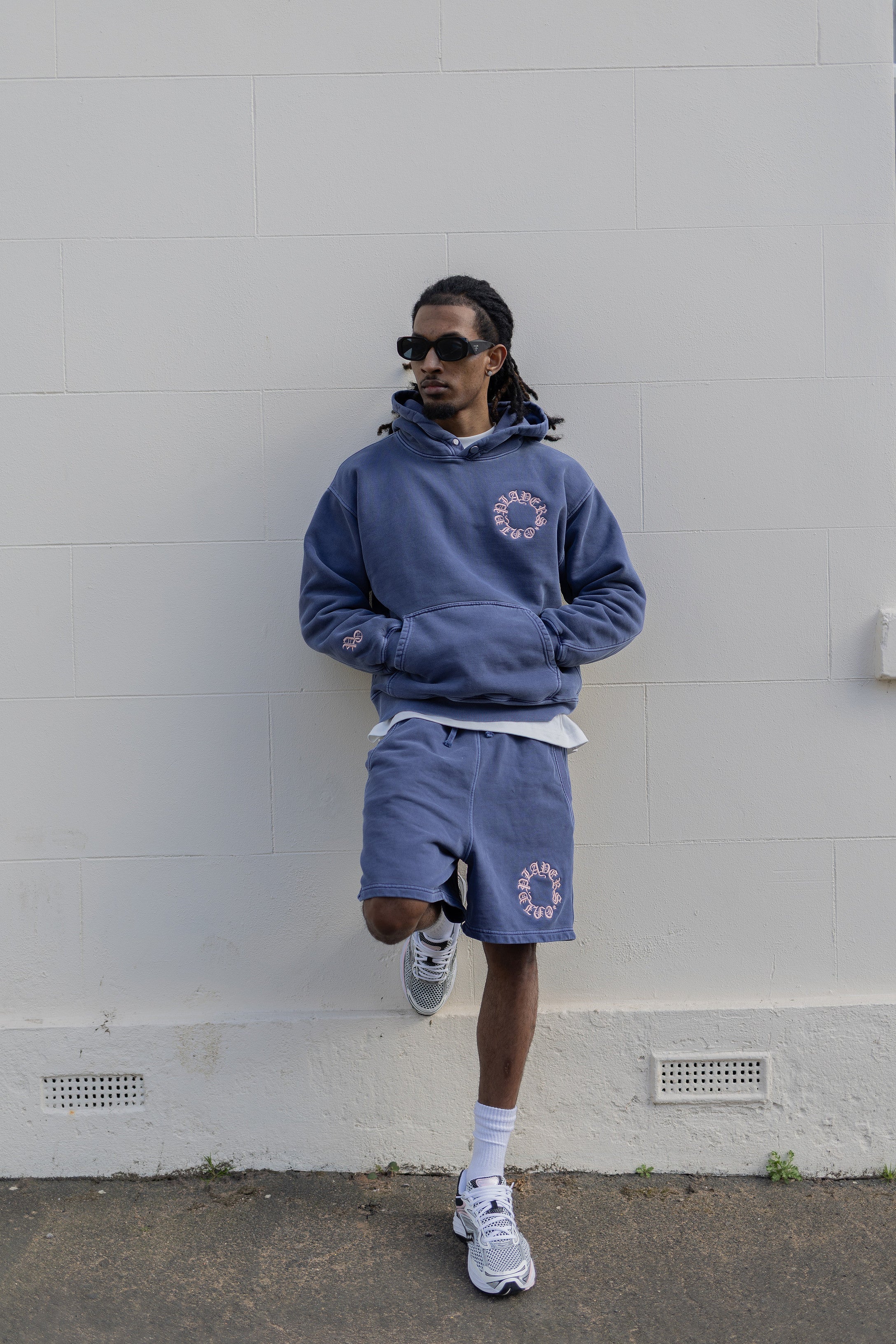 Players Only Embroidered Washed Navy Hoodie