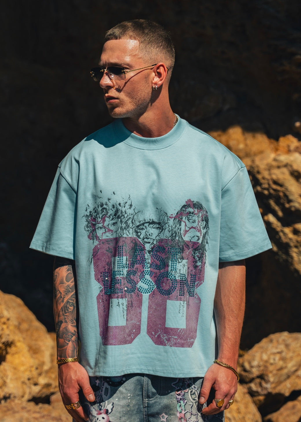 Last Lesson Varsity Baby Blue T-Shirt