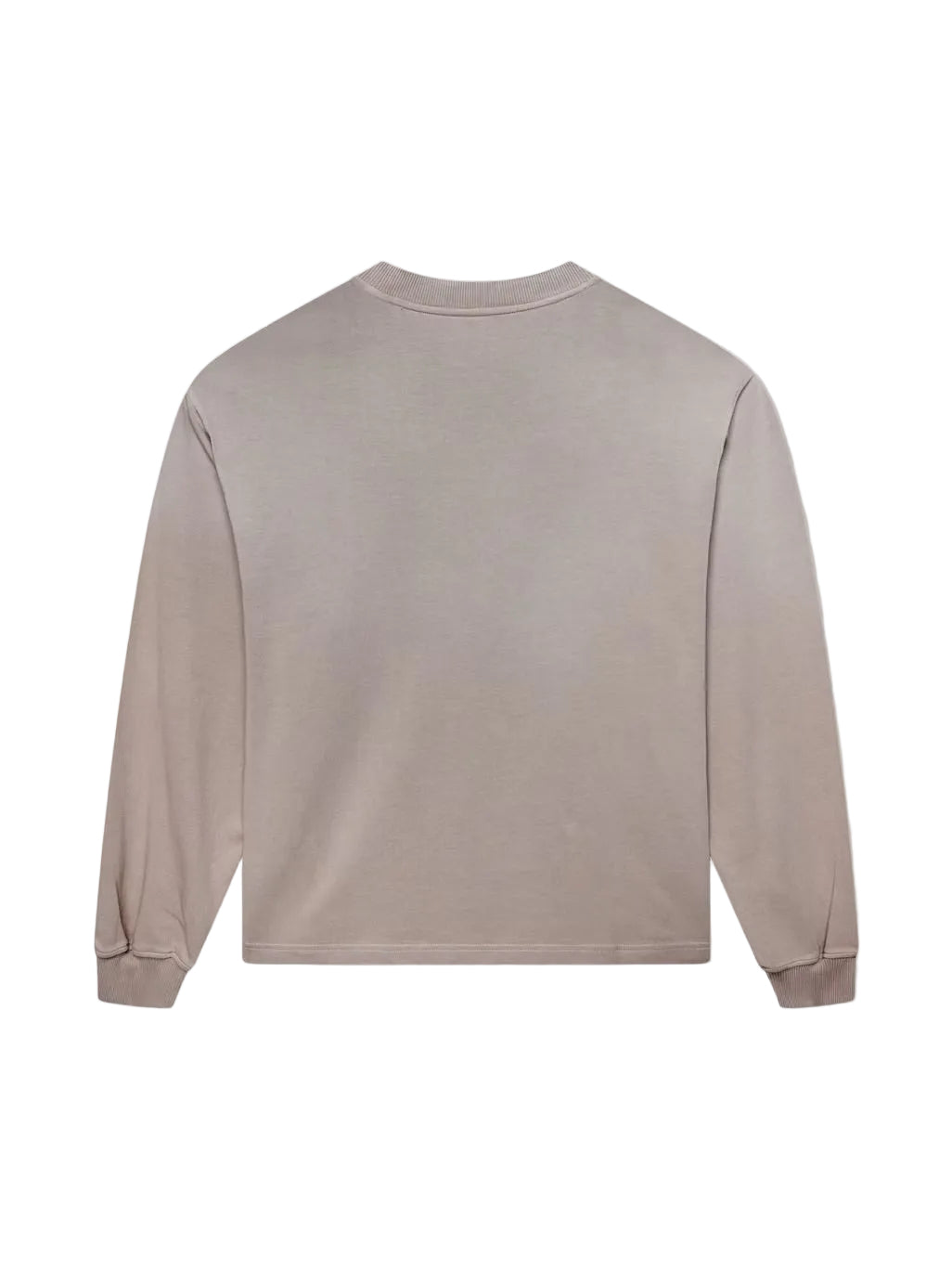 Back view of Kaizen Market Heavyweight Fade Out Mocha Longsleeve T-shirt