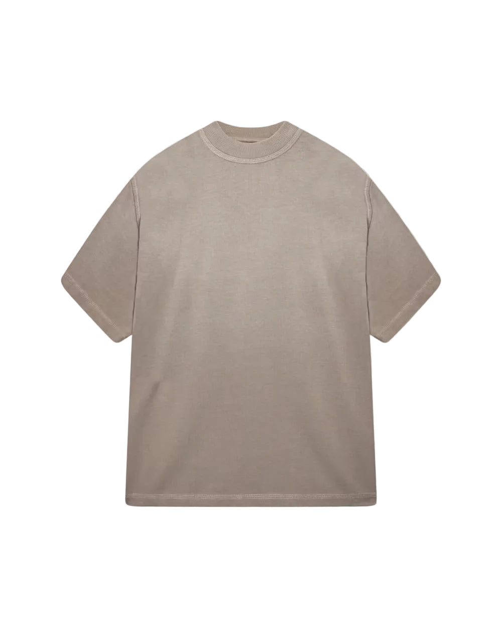 Front view of Kaizen Market Blank Heavyweight Fade Out Mocha T-shirt