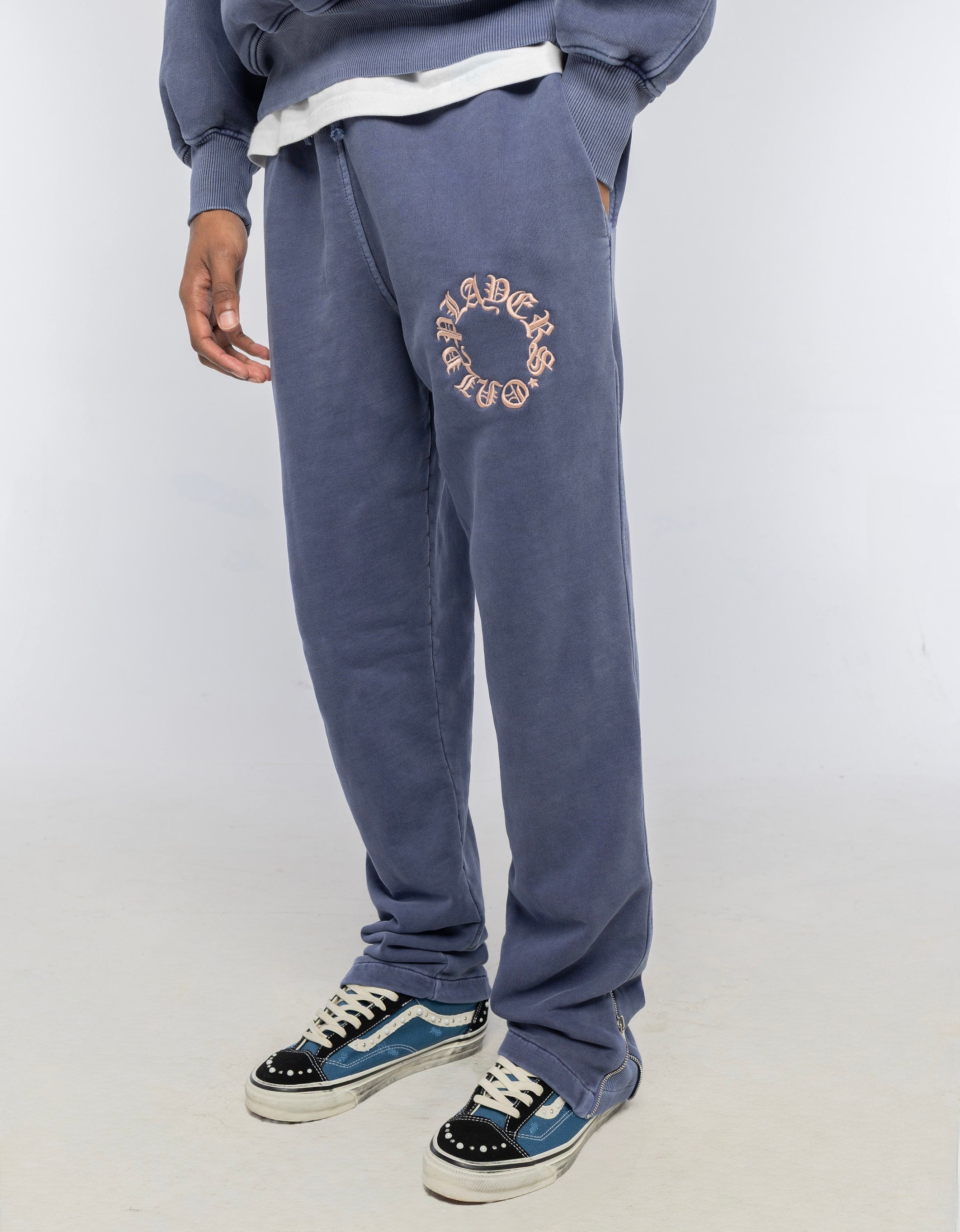 Players Only Embroidered Washed Navy Sweatpants