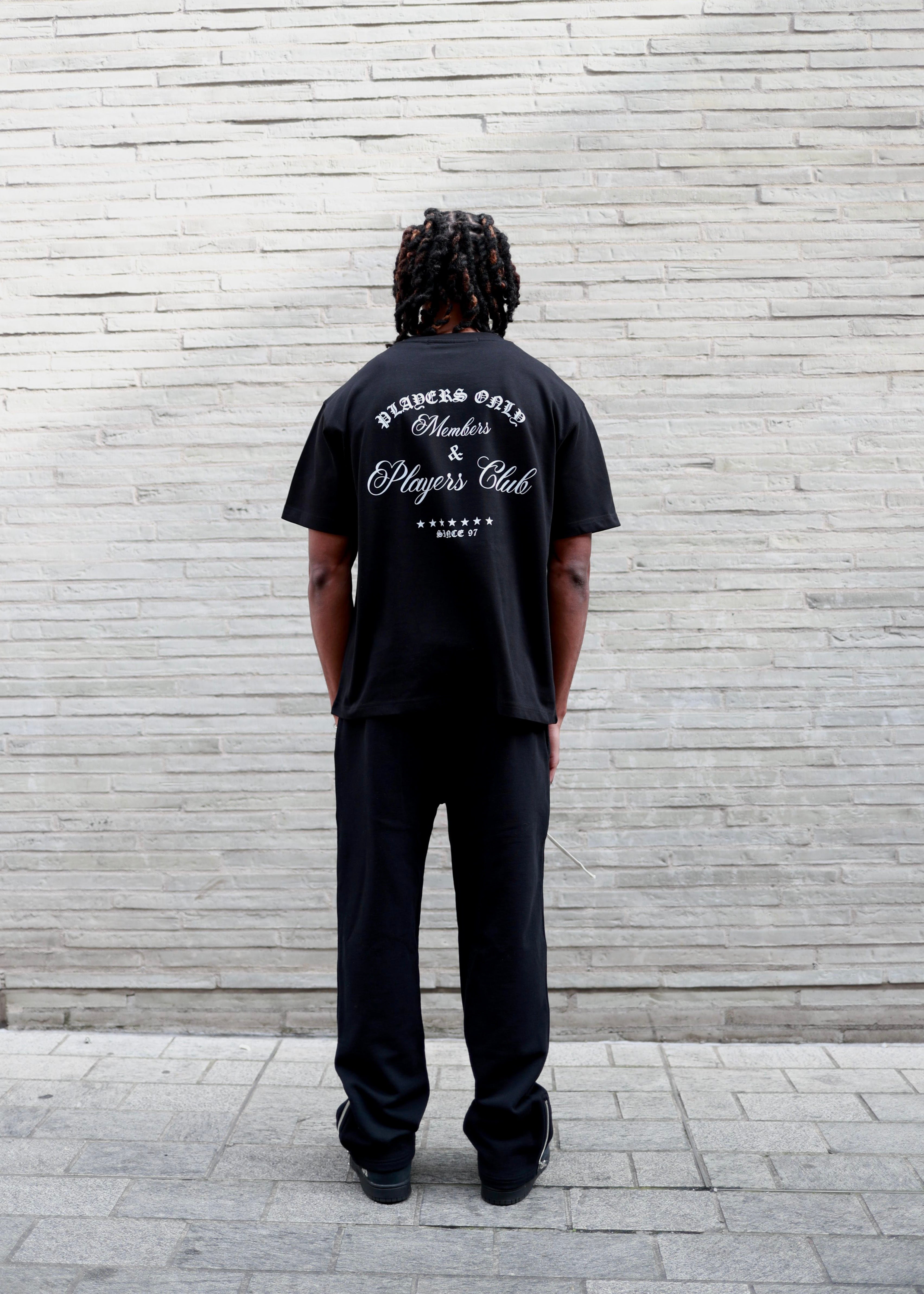 Players Only Embroidered Black T-Shirt