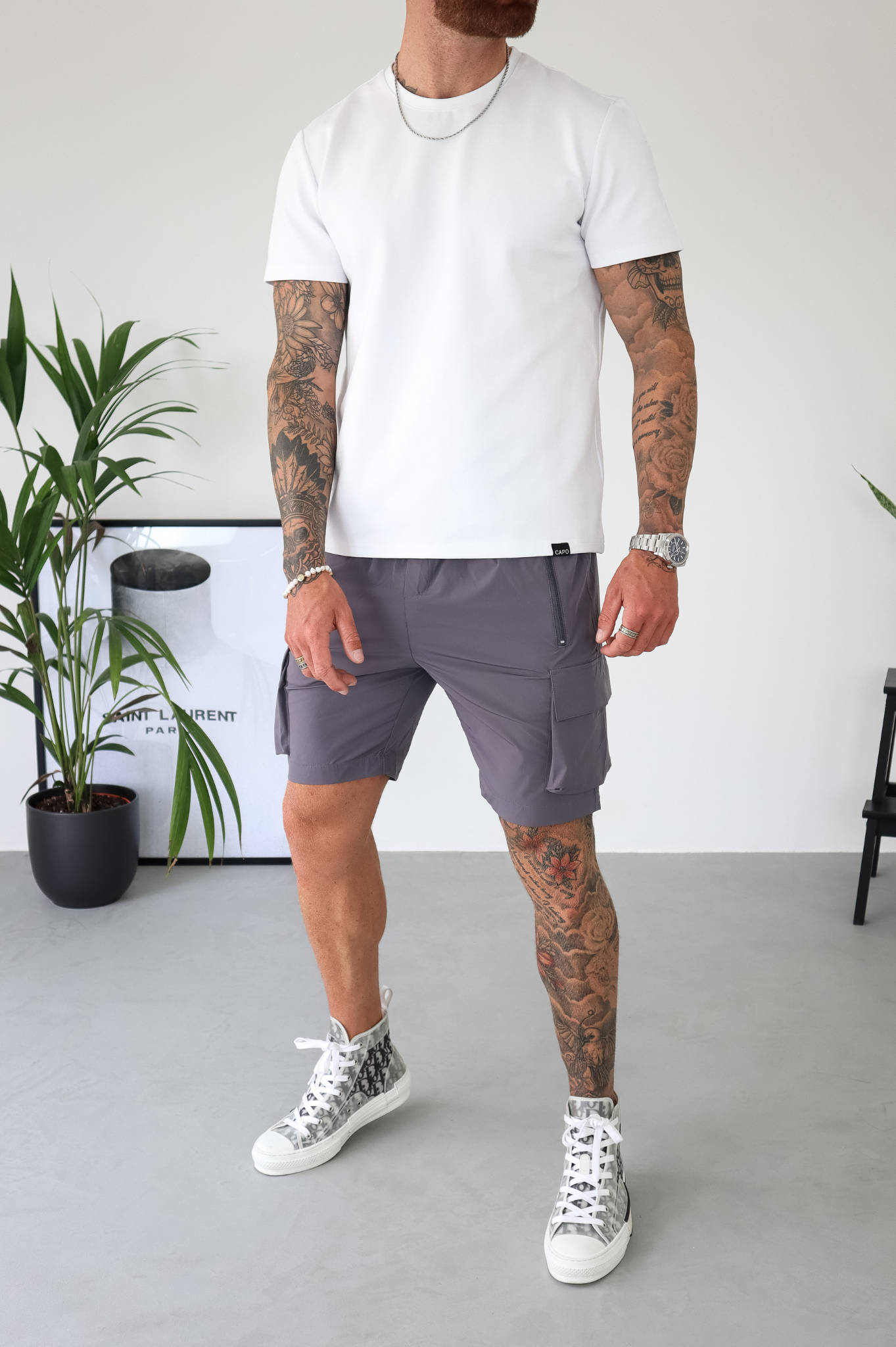 CAPO Lightweight Dark Grey Cargo Shorts