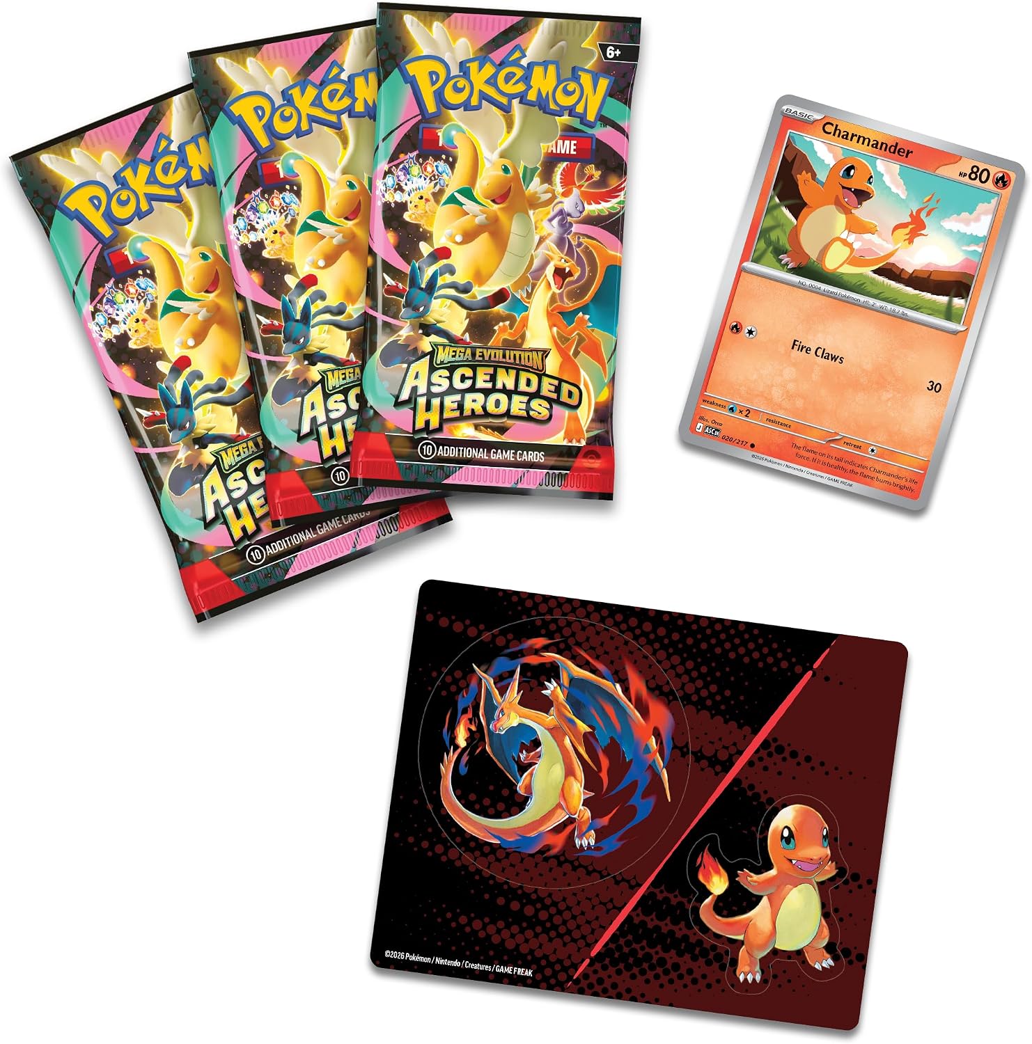2026 Pokemon Mega Evolution Ascended Heroes Charmander & Gastly Tech Sticker Collection Bundle  (2026)