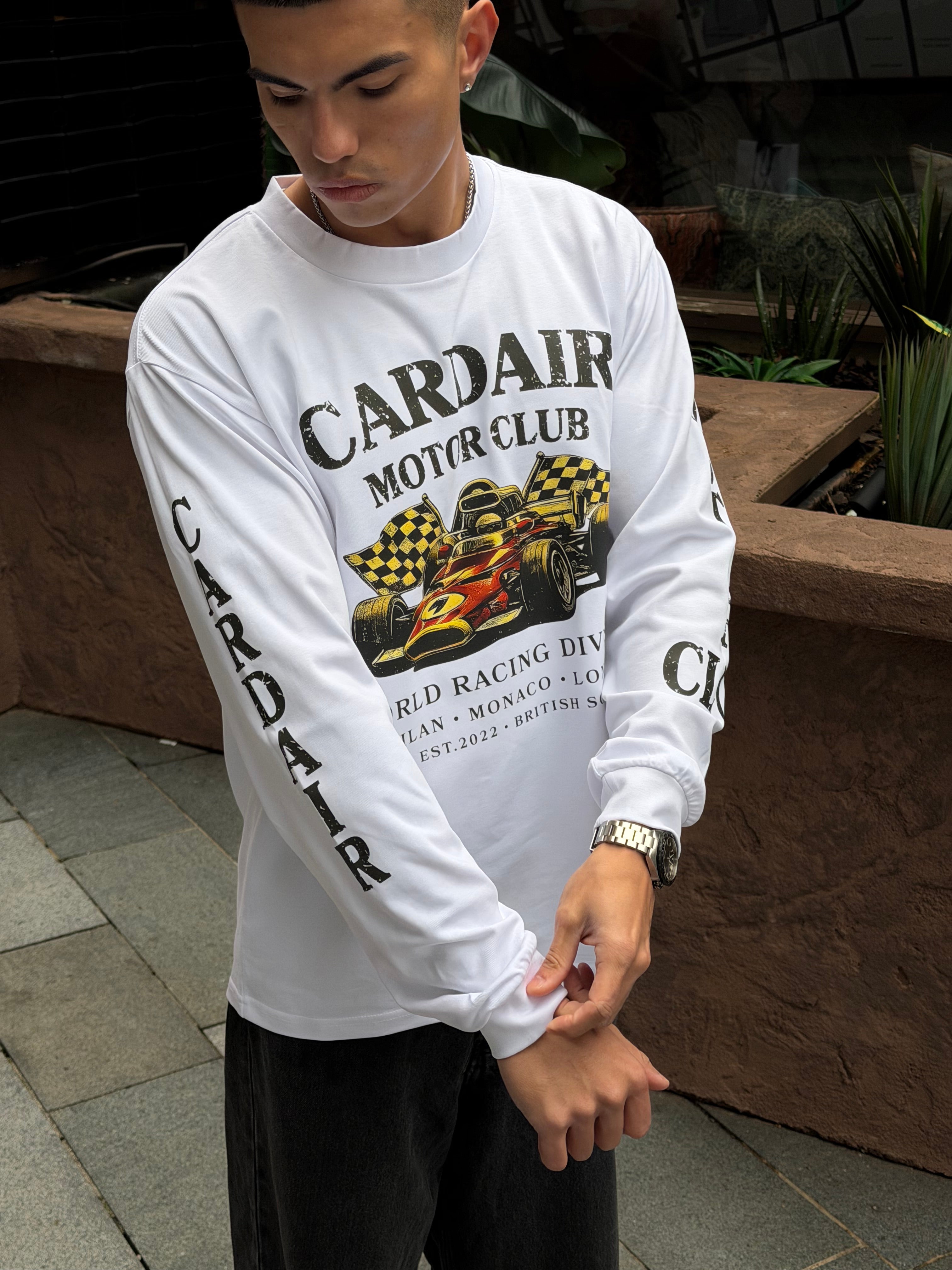 Cardair Motor Club L/S White T-Shirt