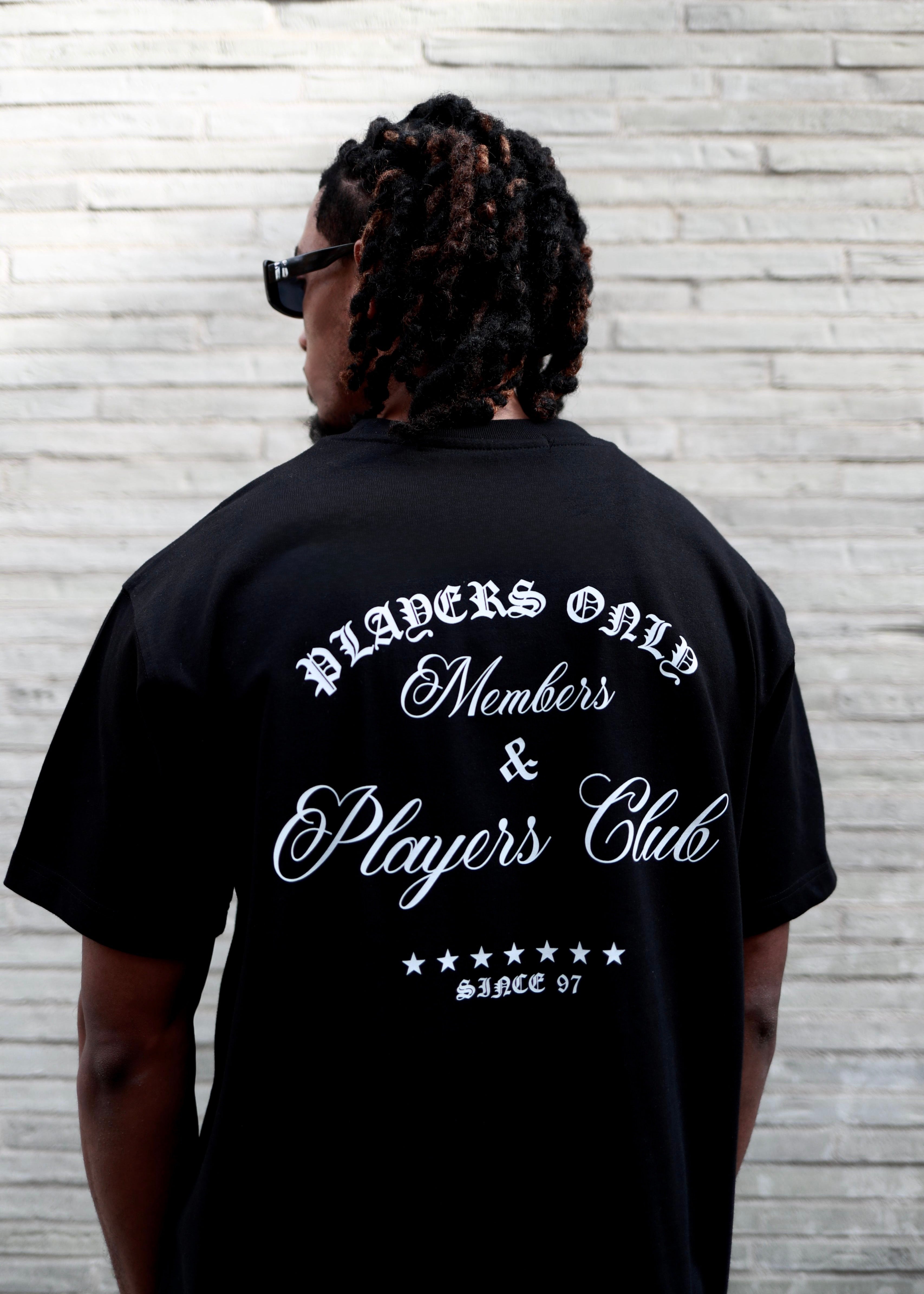 Players Only Embroidered Black T-Shirt