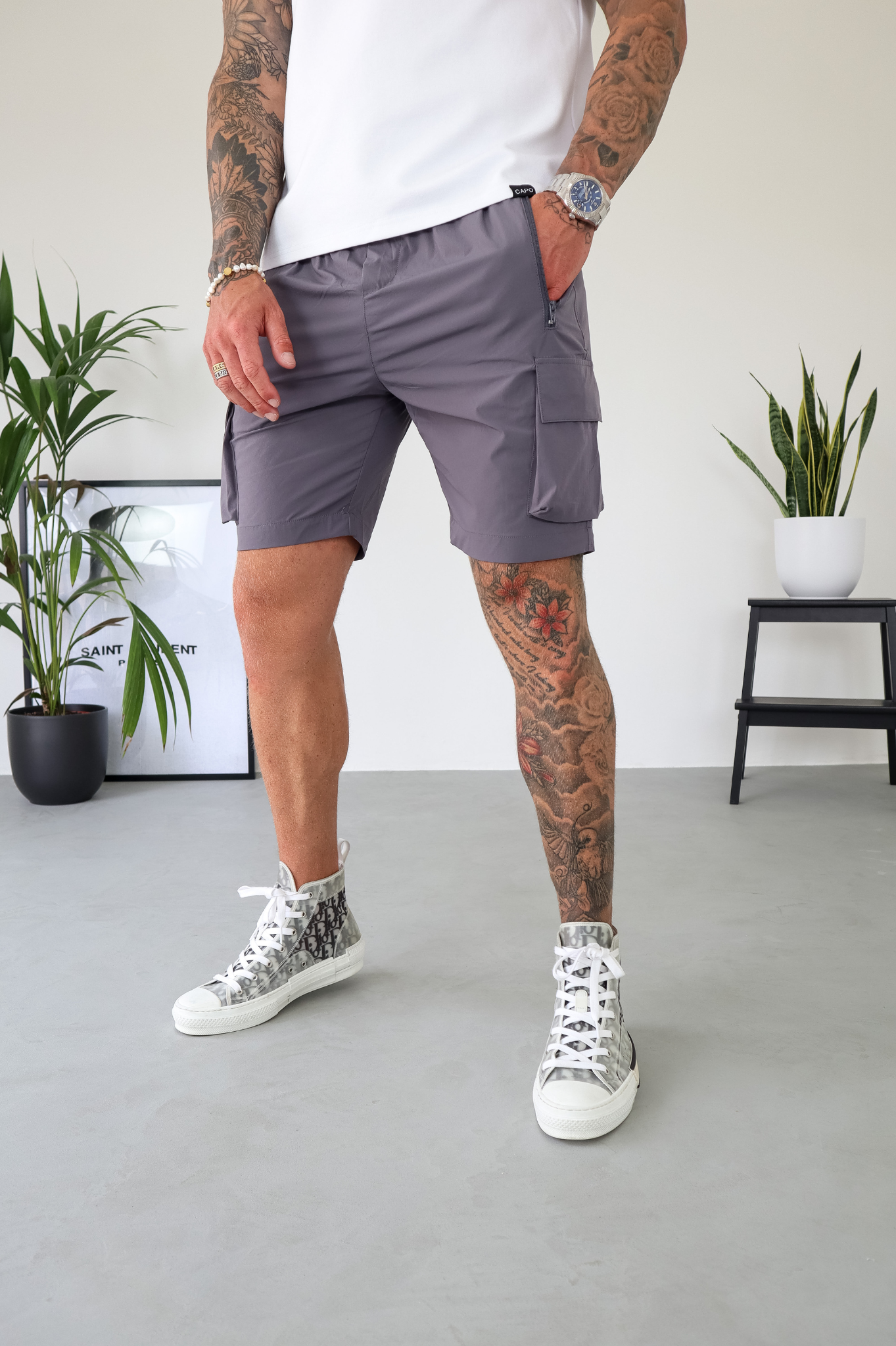 CAPO Lightweight Dark Grey Cargo Shorts