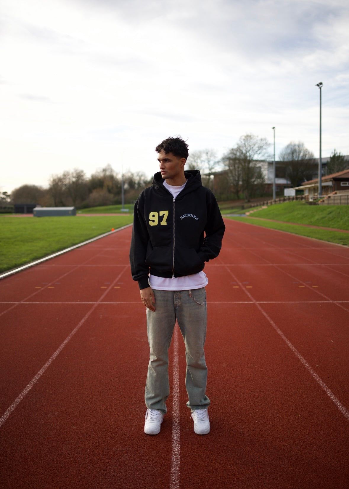 Players Only Jersey Black Zip-Up Hoodie