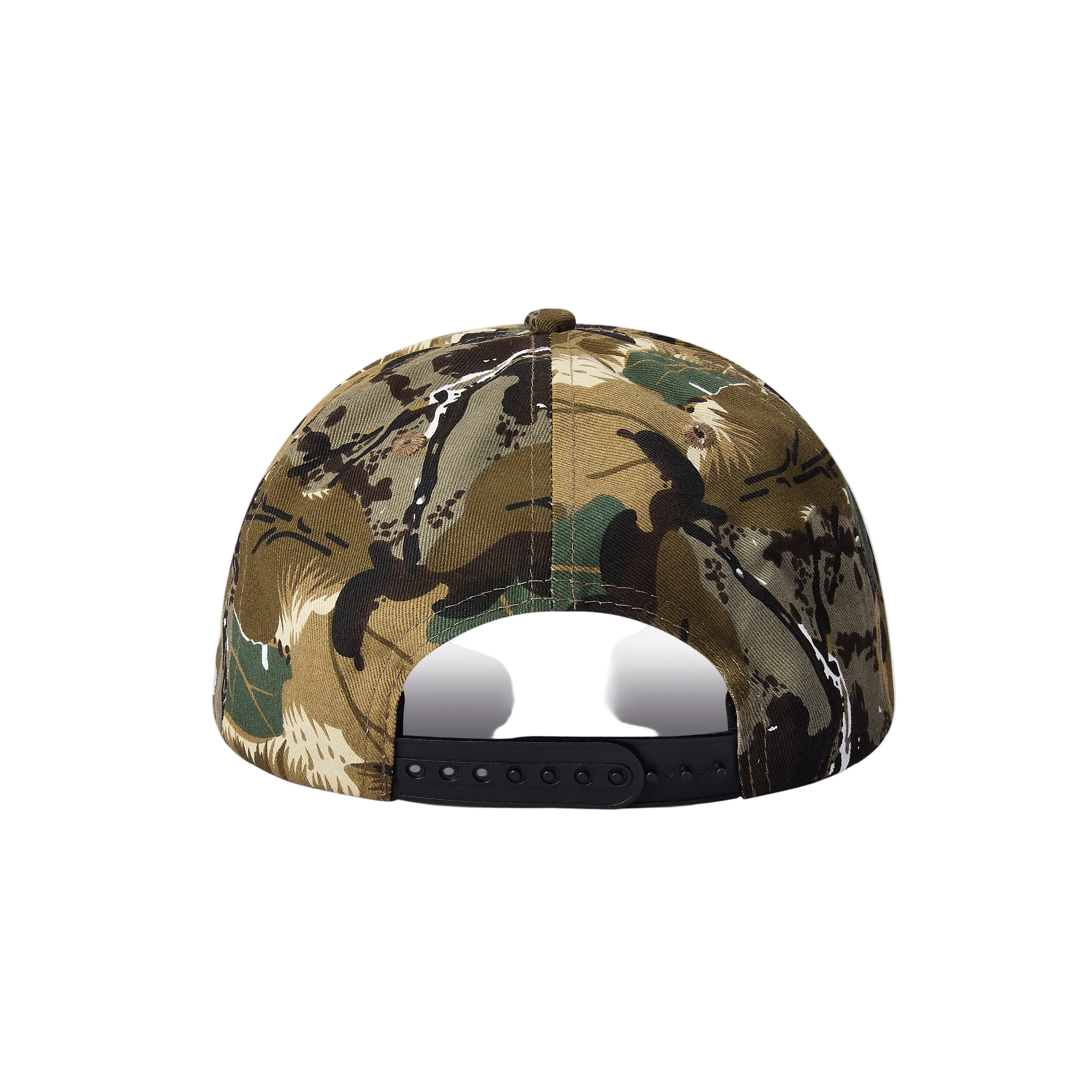 Back view of Kaizen Market Script Camo Cap