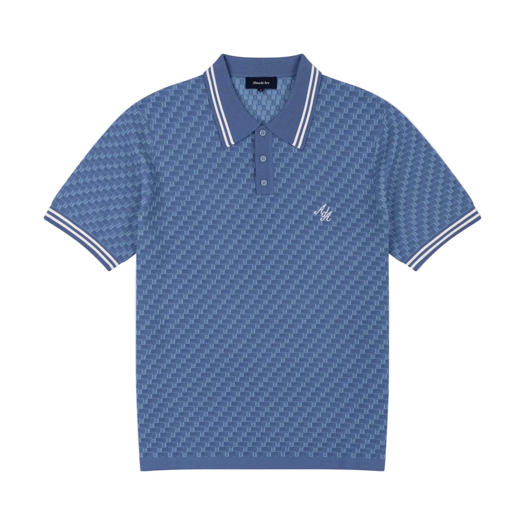 Alma De Ace Rivea Knitted Blue Polo Shirt