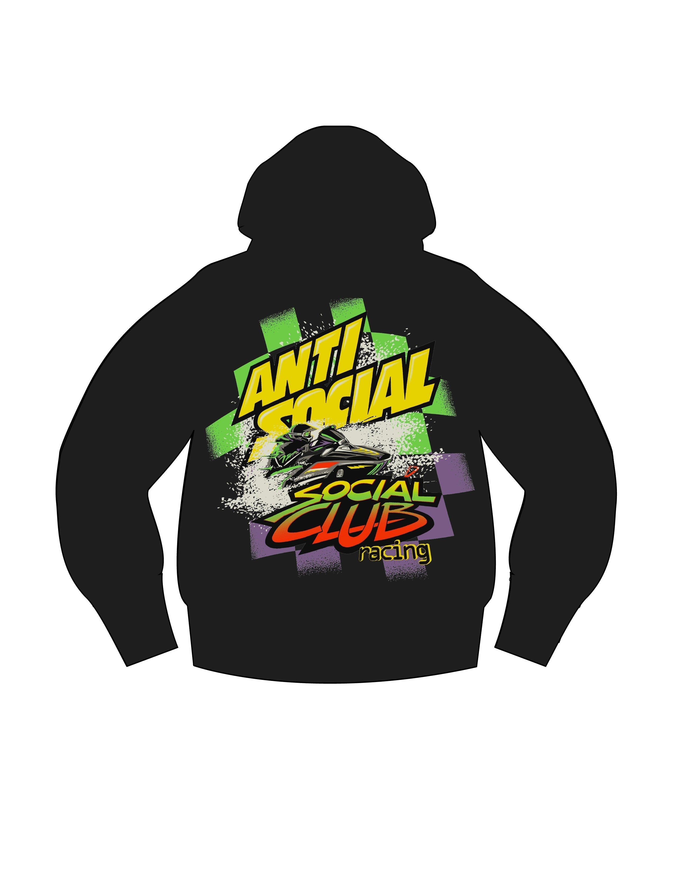 Anti Social Social Club Artic Snowmobile Black Hoodie | ASSCHOL25HD011