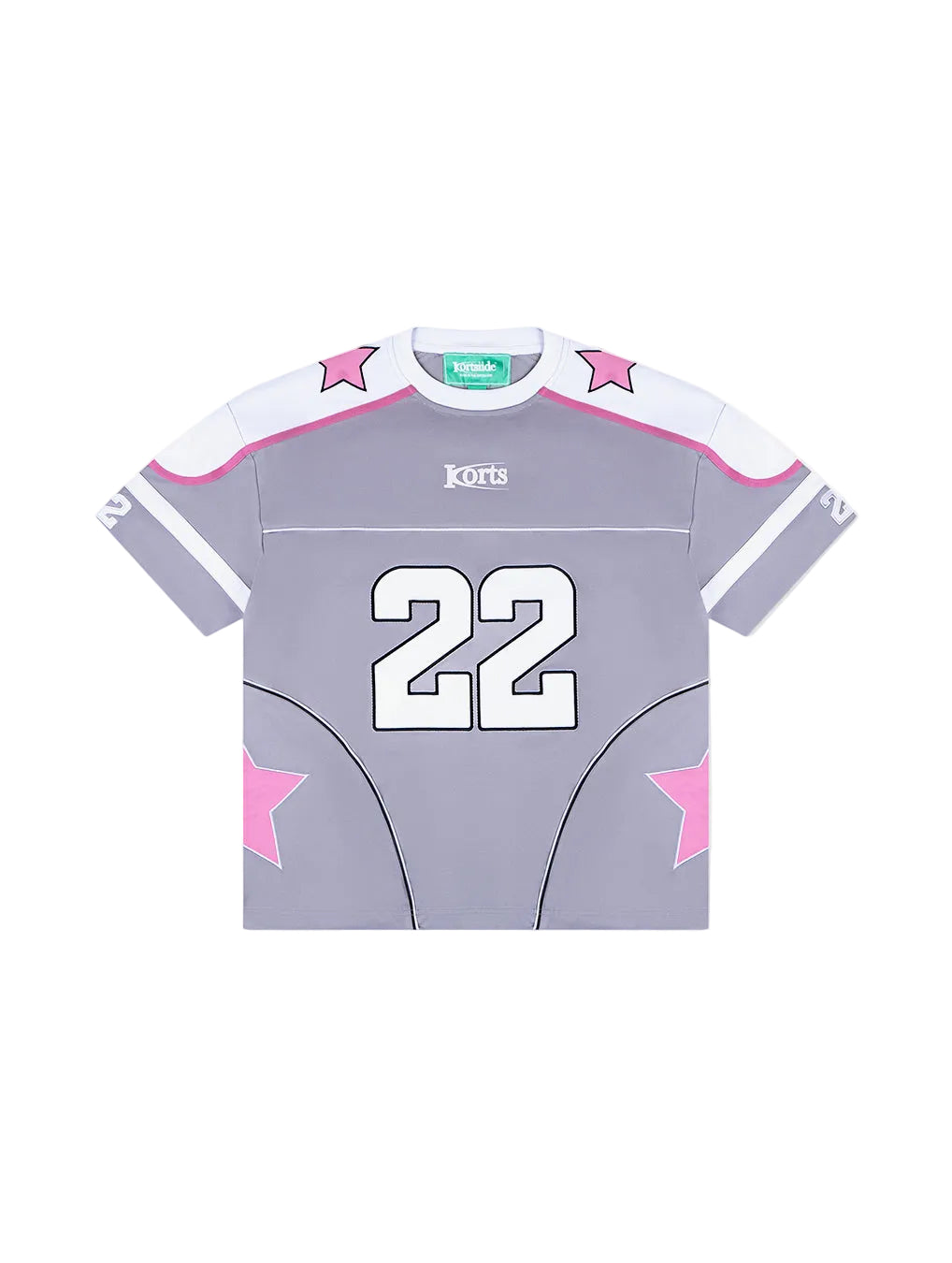 Front view of kortsiide Arenas Jersey Grey T-Shirt