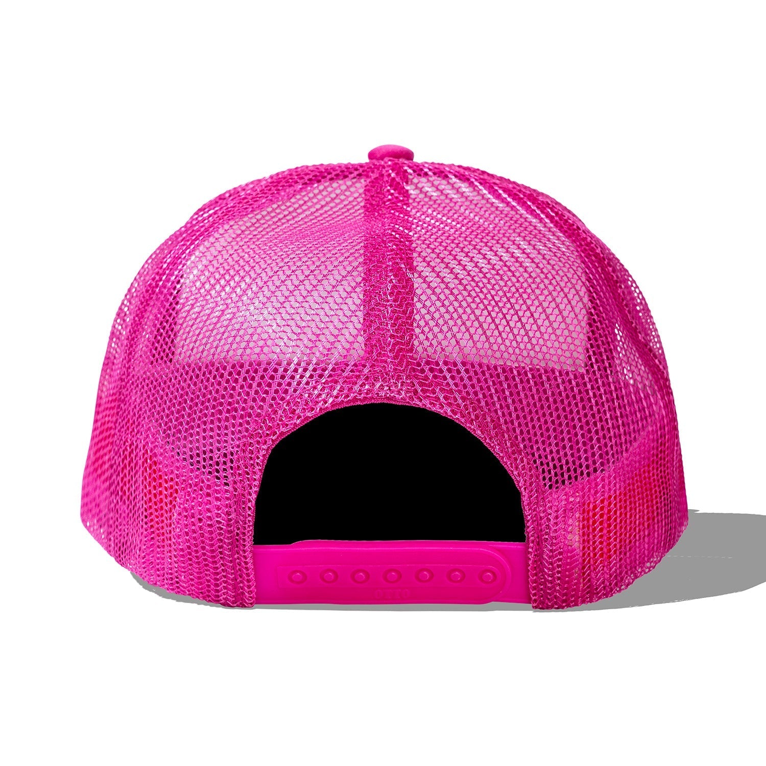 Back view of Antisocialsocialclub.co.uk Racing Trucker Pink Caps & Hats