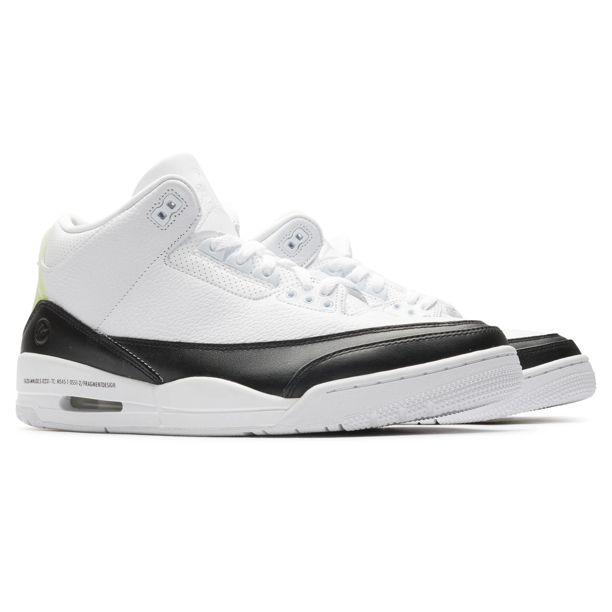 Air Jordan 3 x Fragment White Retro Sneaker Discolouration On The Heel UK 3 White