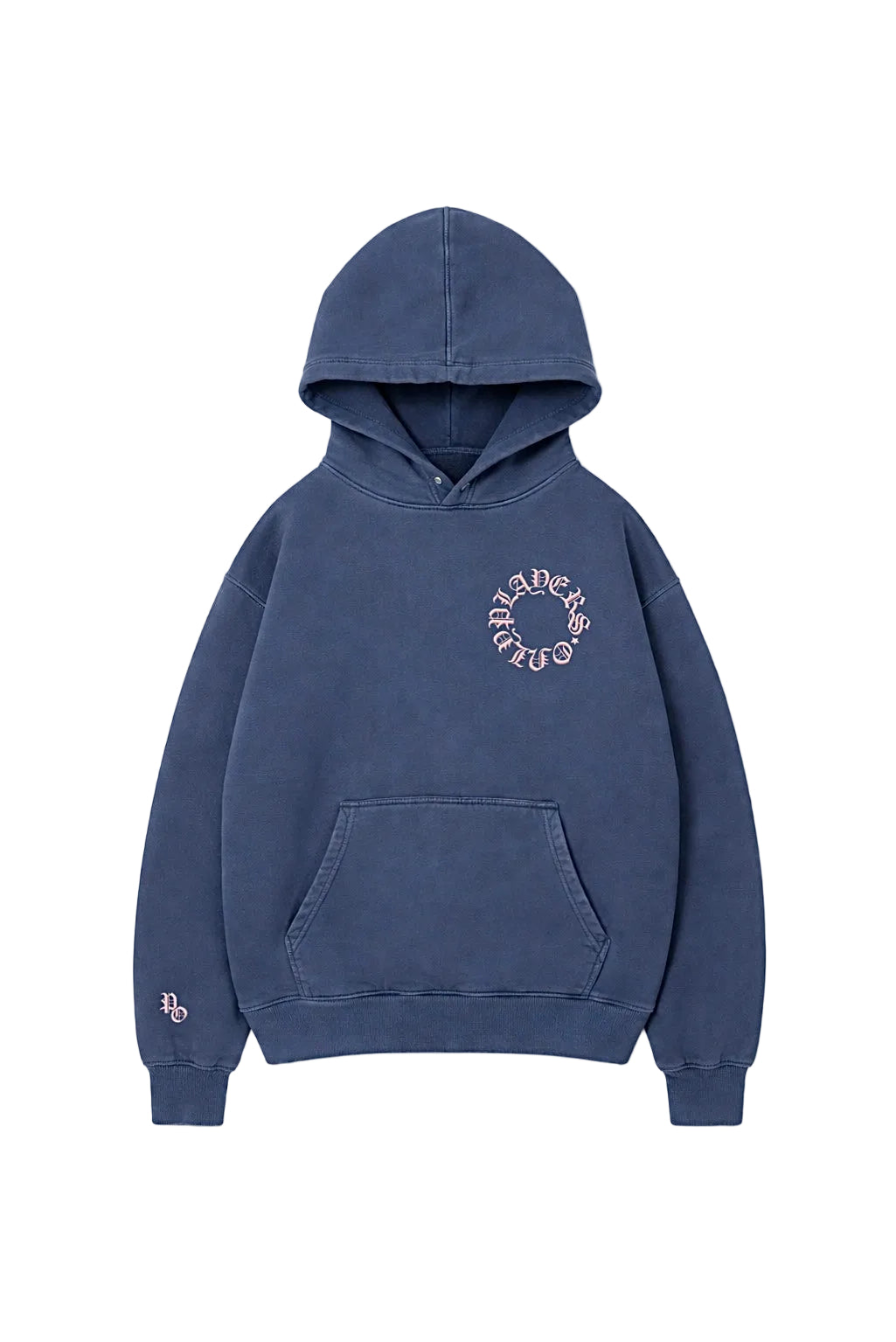 Players Only Embroidered Washed Navy Hoodie