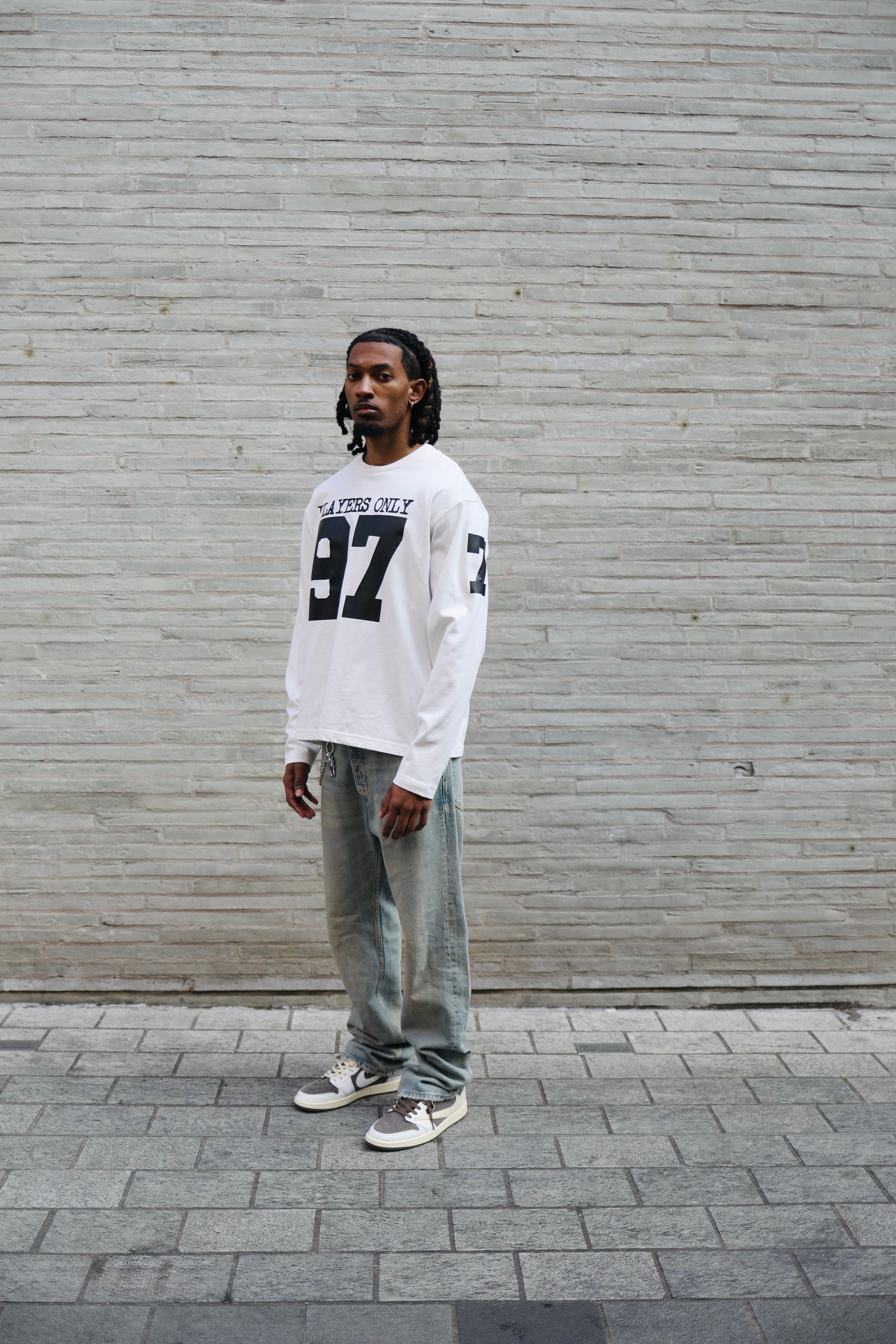 Players Only L/S Jersey Ecru T-Shirt