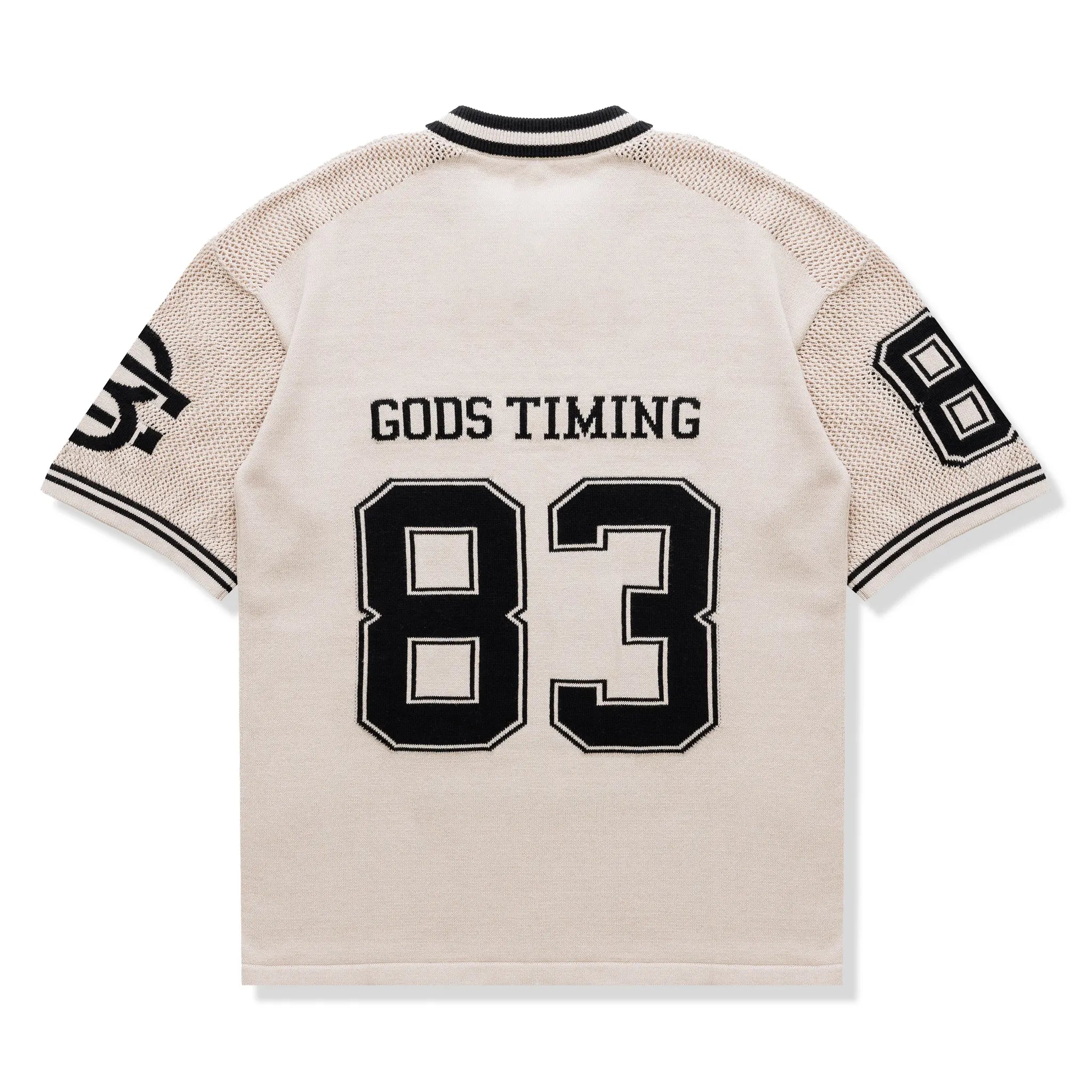 Back View of Bénir Clothing God's Timing 83 Knit Cream Jersey