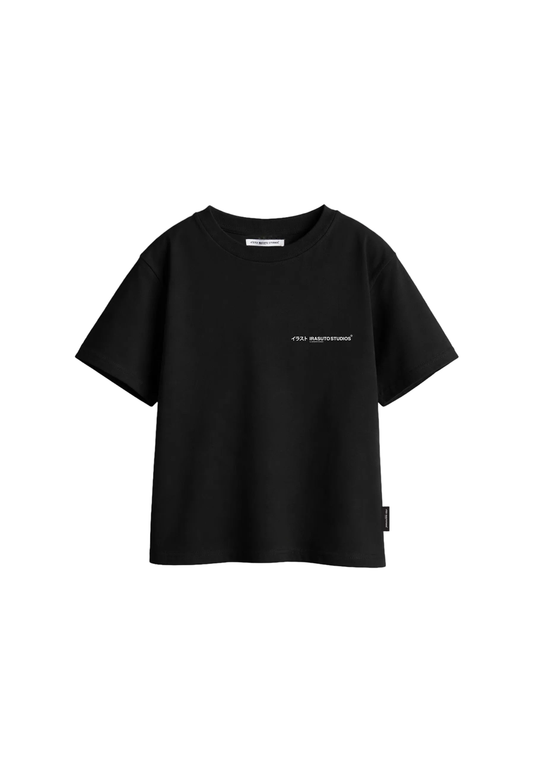 Front view of Irasuto Studios Bish Black Kids T-shirt