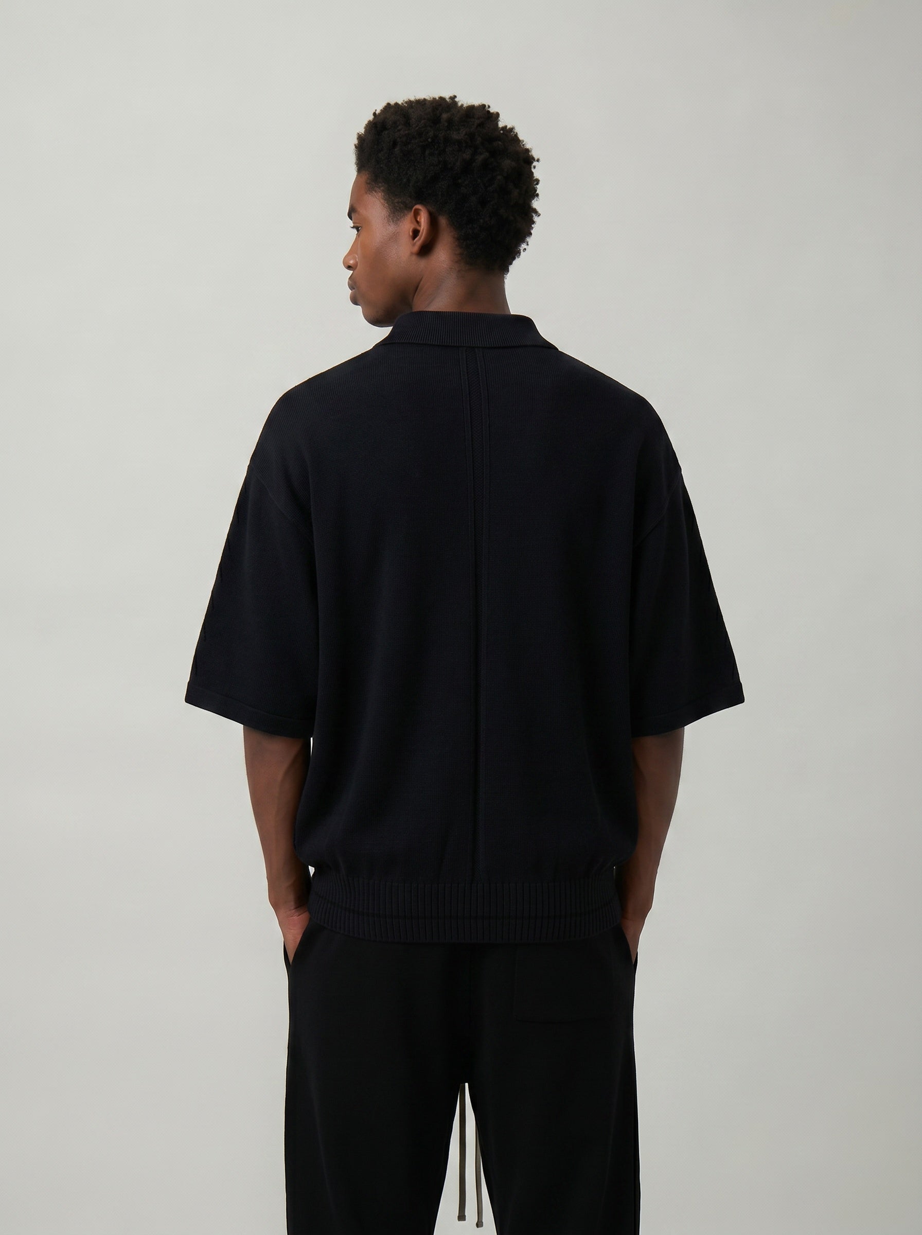 Florence Black Bella Knit Black Polo Shirts