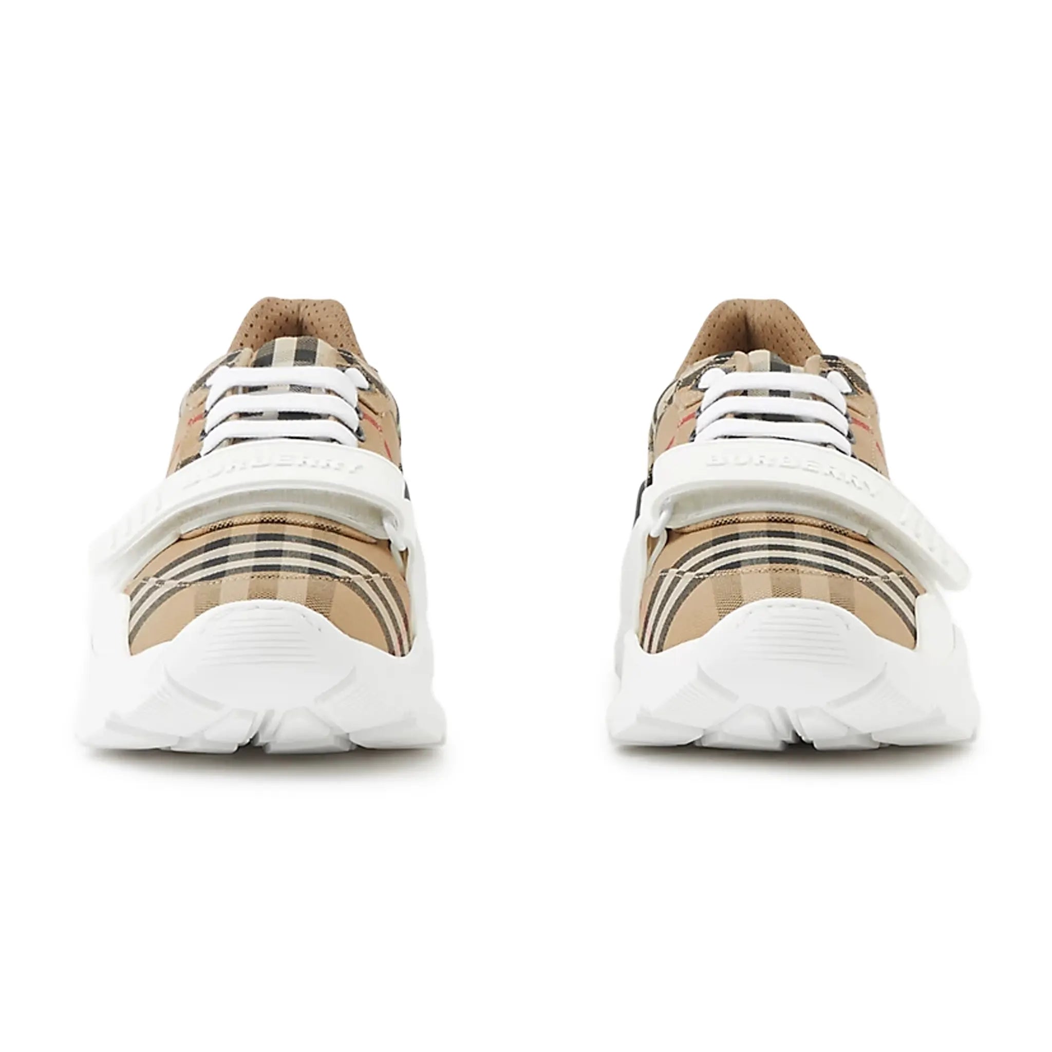 Front View of Burberry Vintage Check Cotton Sneaker