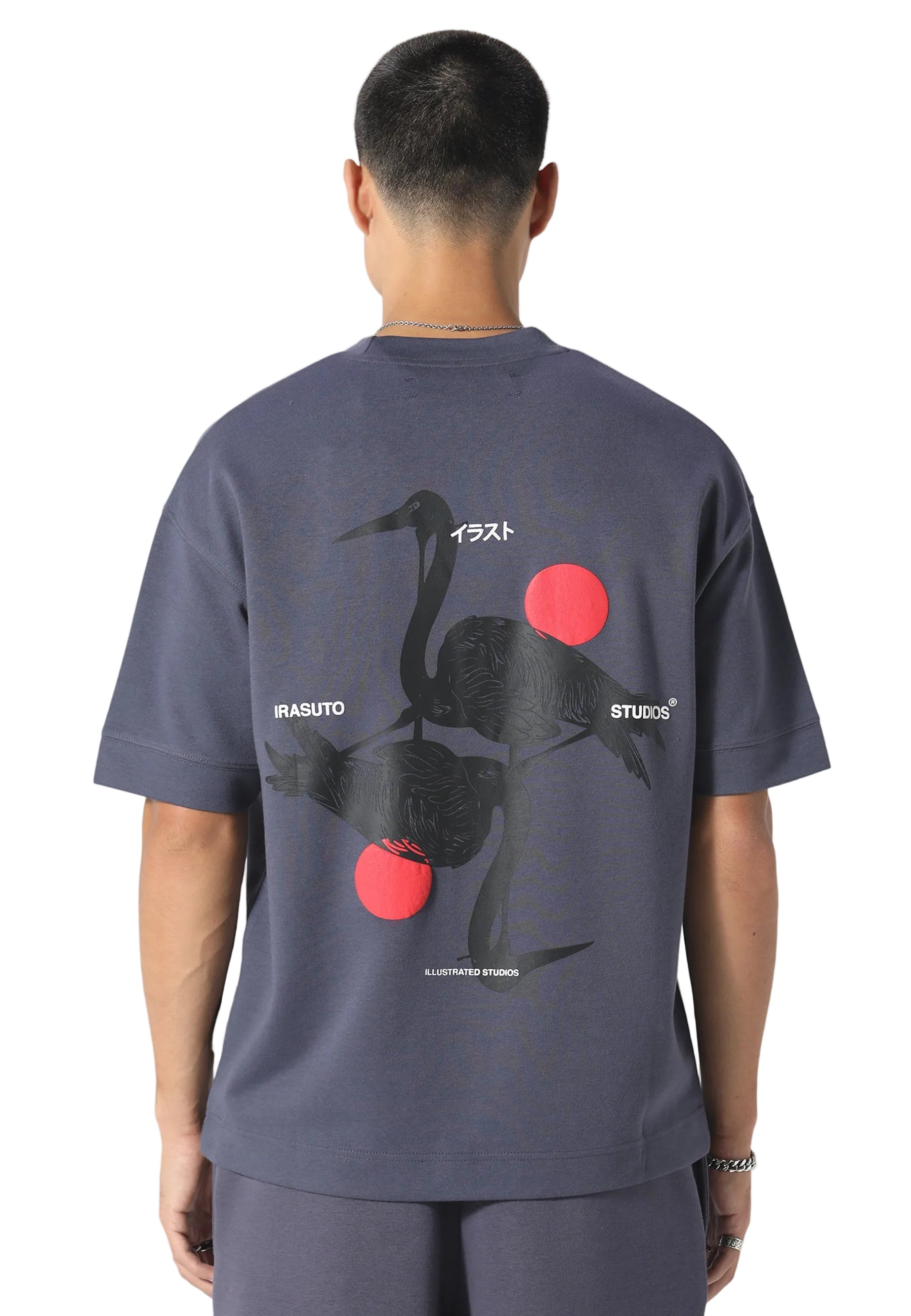 Irasuto Studios Crane Sea Blue T-Shirt