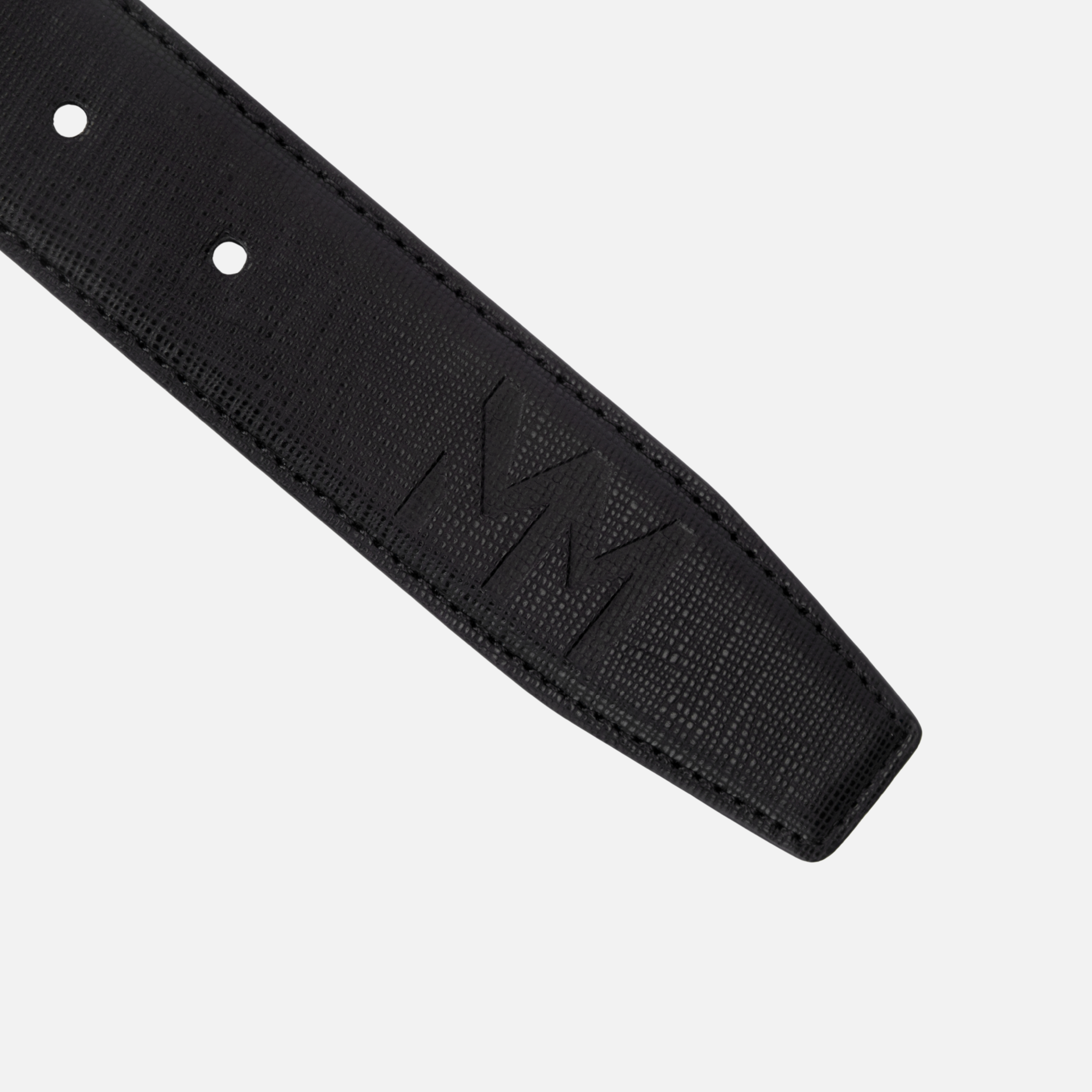 MM London Saffiano Leather Black Belt