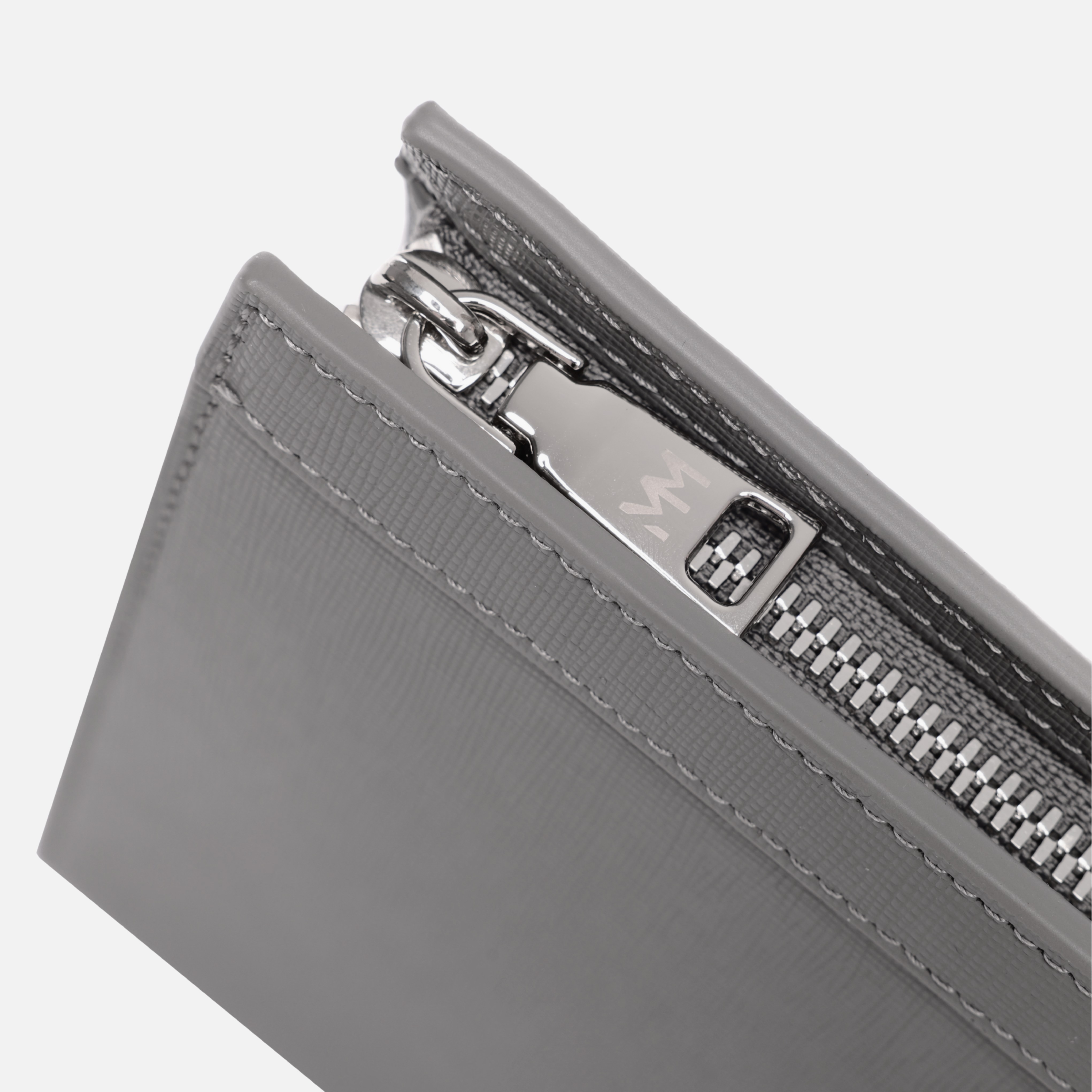 MM London Nardo Saffiano Grey Clutch Bag
