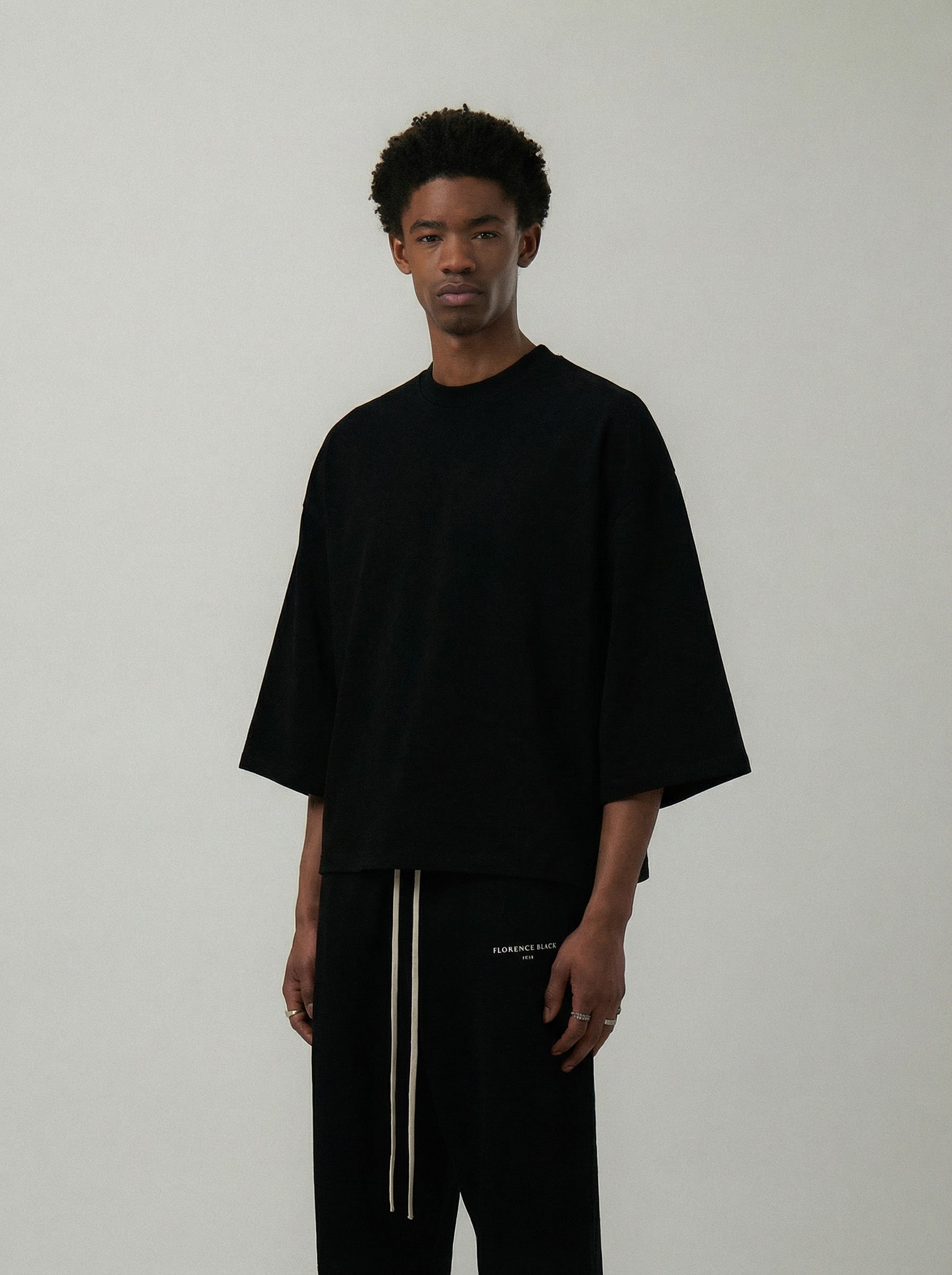 Florence Black Crop V2 Black T-Shirt