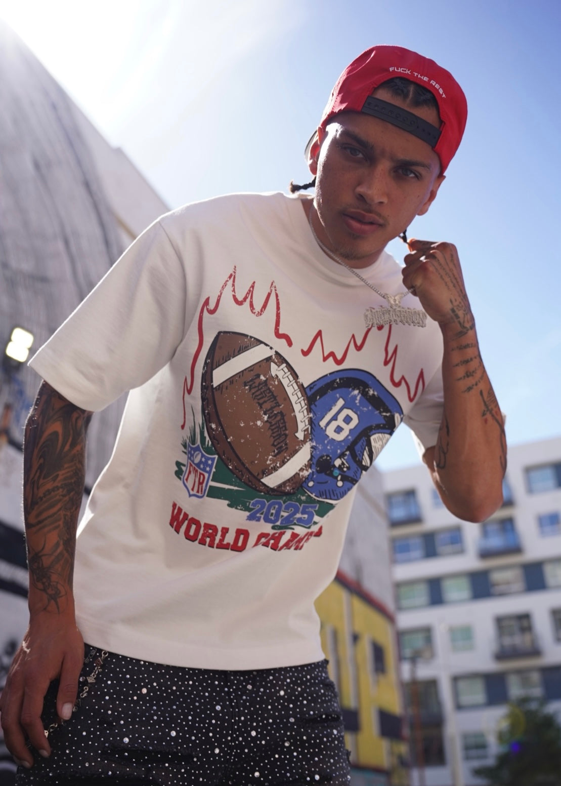 Last Lesson Vintage NFL Logo White T-Shirt