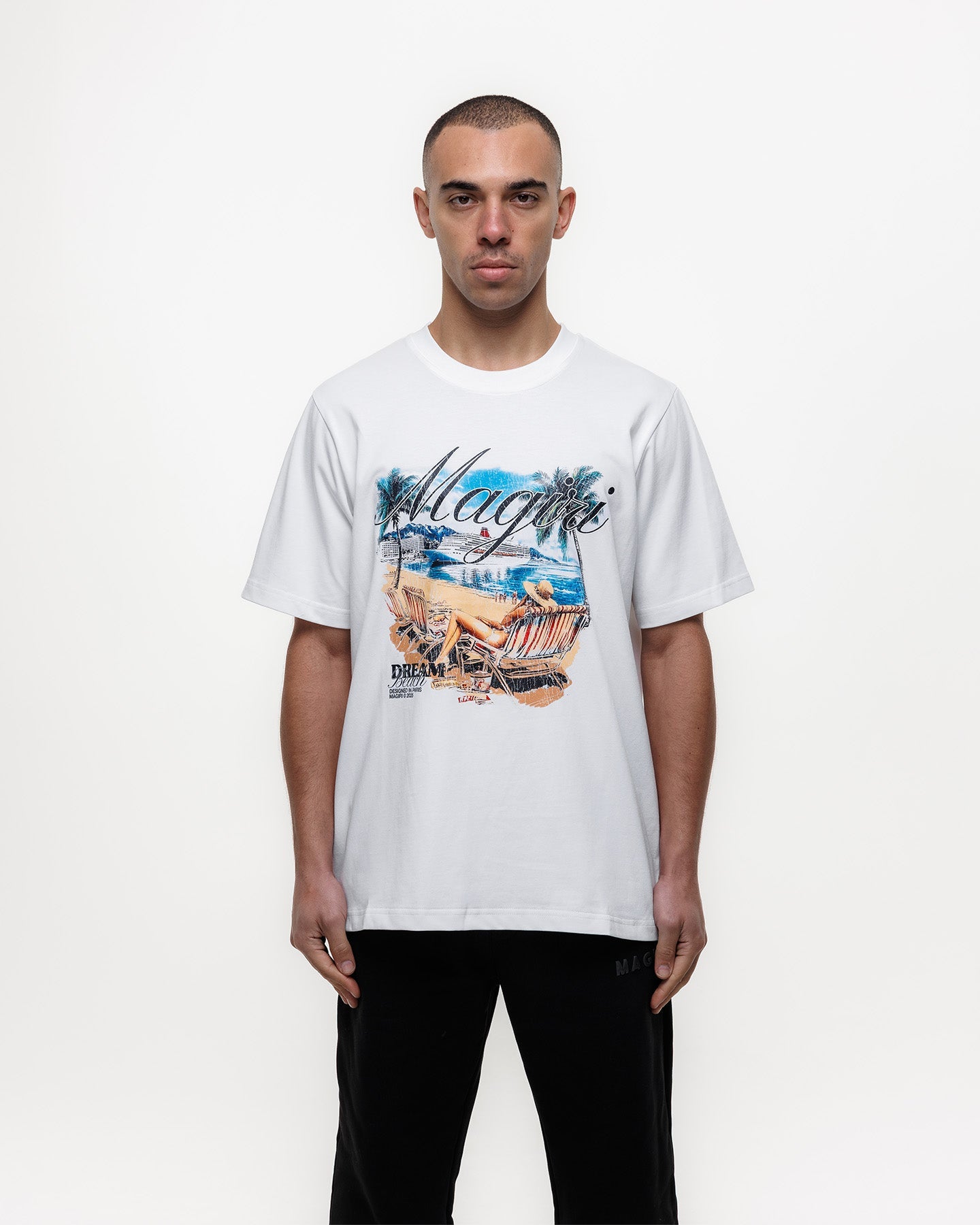 MAGIRI Dream Beach Printed White T-Shirt