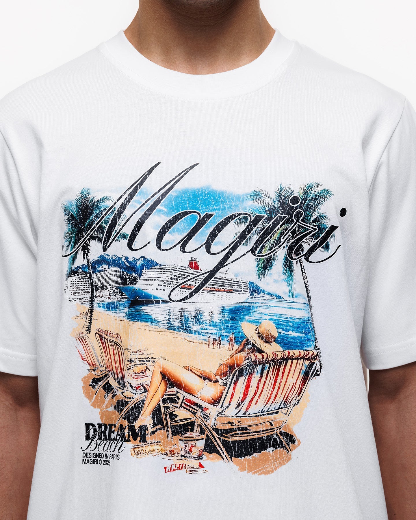 MAGIRI Dream Beach Printed White T-Shirt