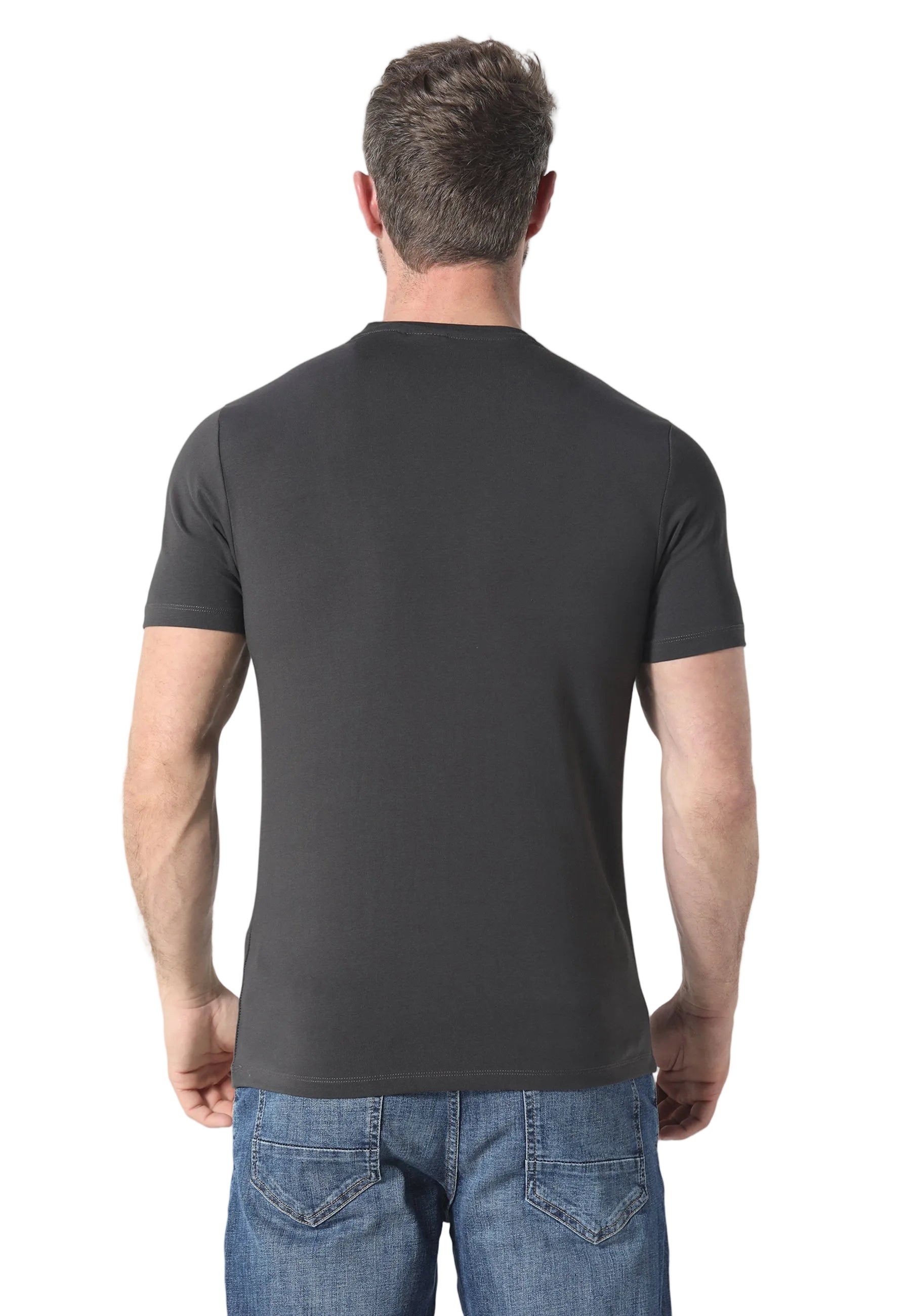 Back View of 883 Police Dover Dusty Grey T-Shirt