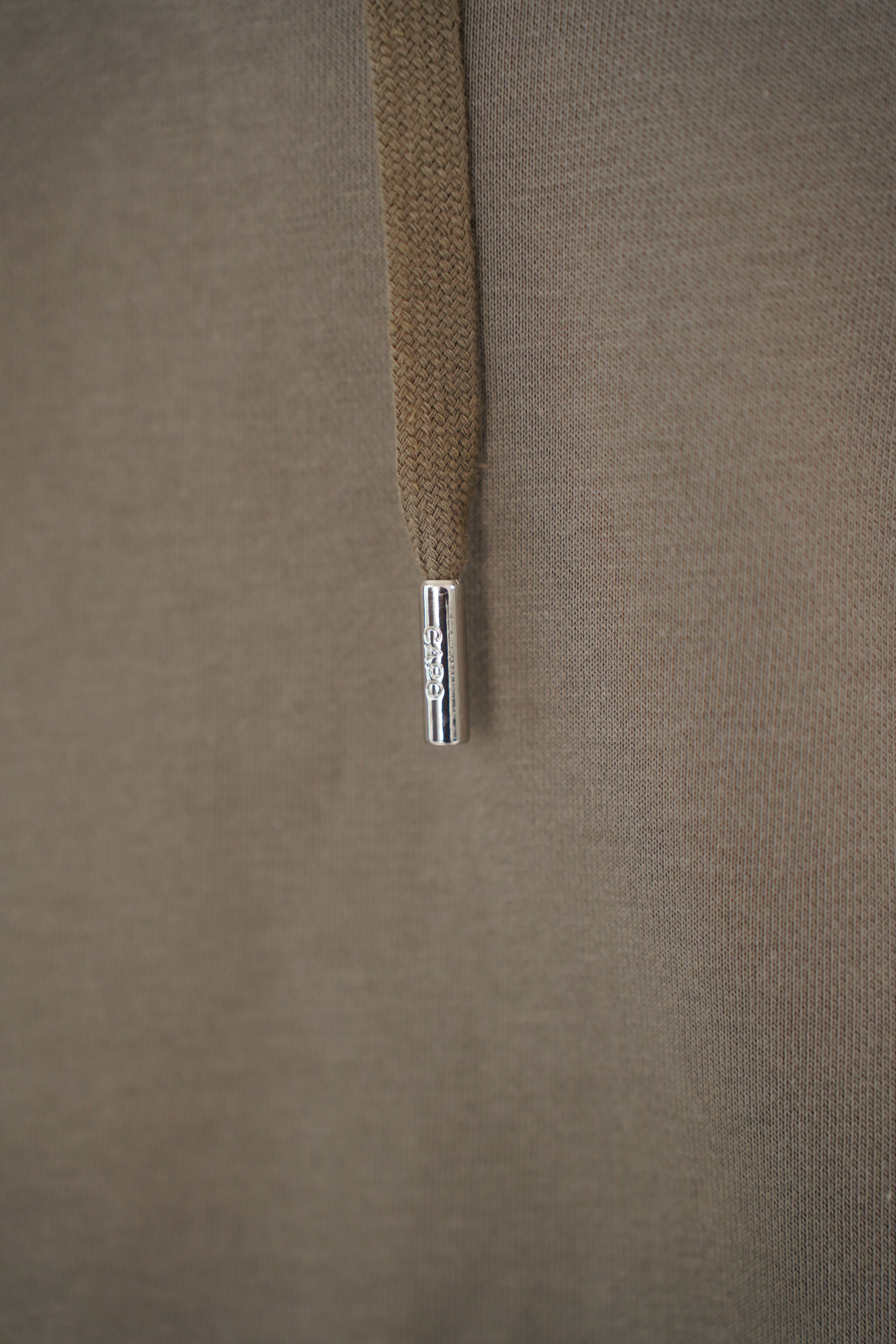 Detail  view of CAPO Tracksuit Overhead Olive Hoodie